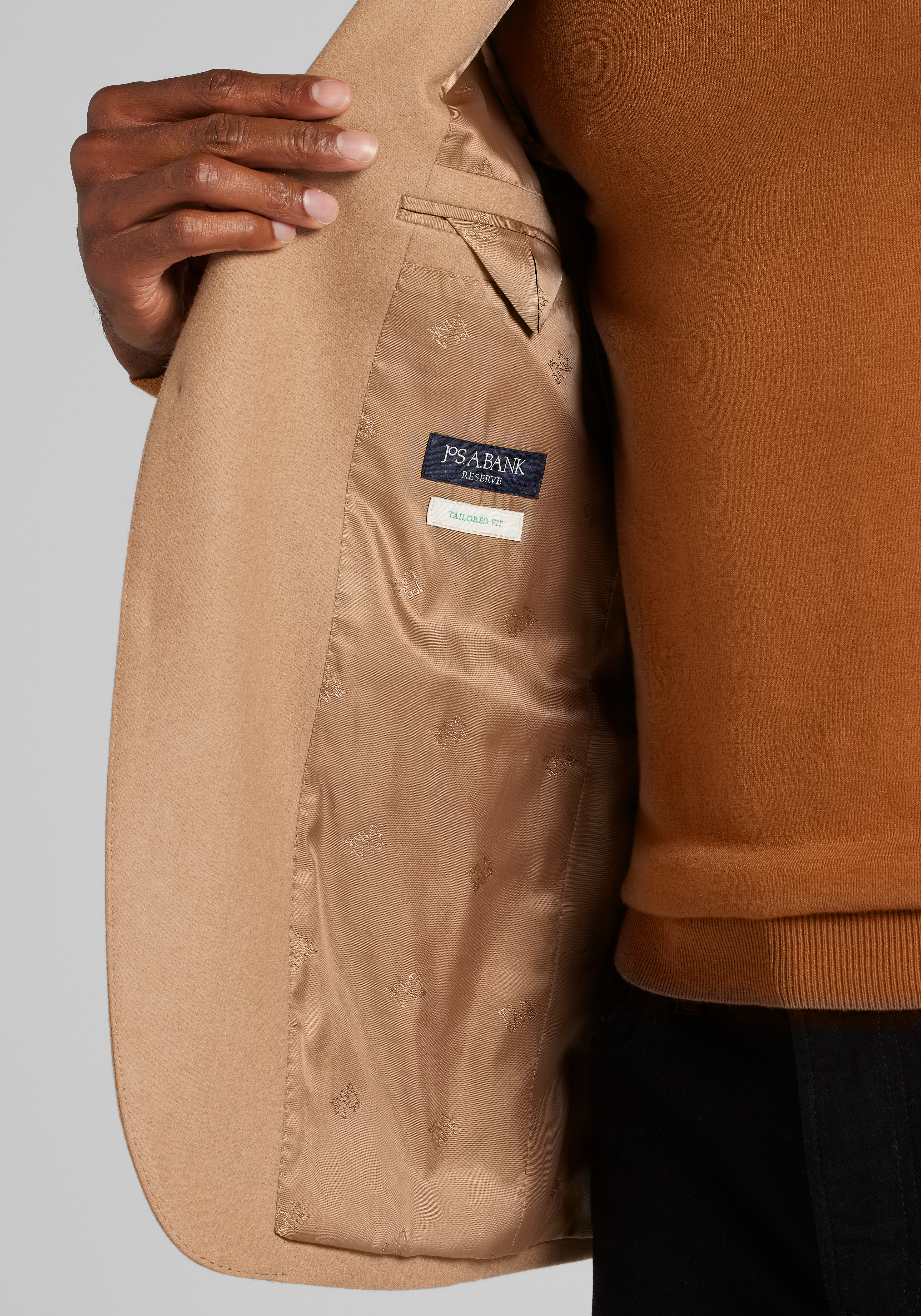 Reserve Collection Tailored Fit Solid Cashmere Blend Sportcoat CLEARANCE