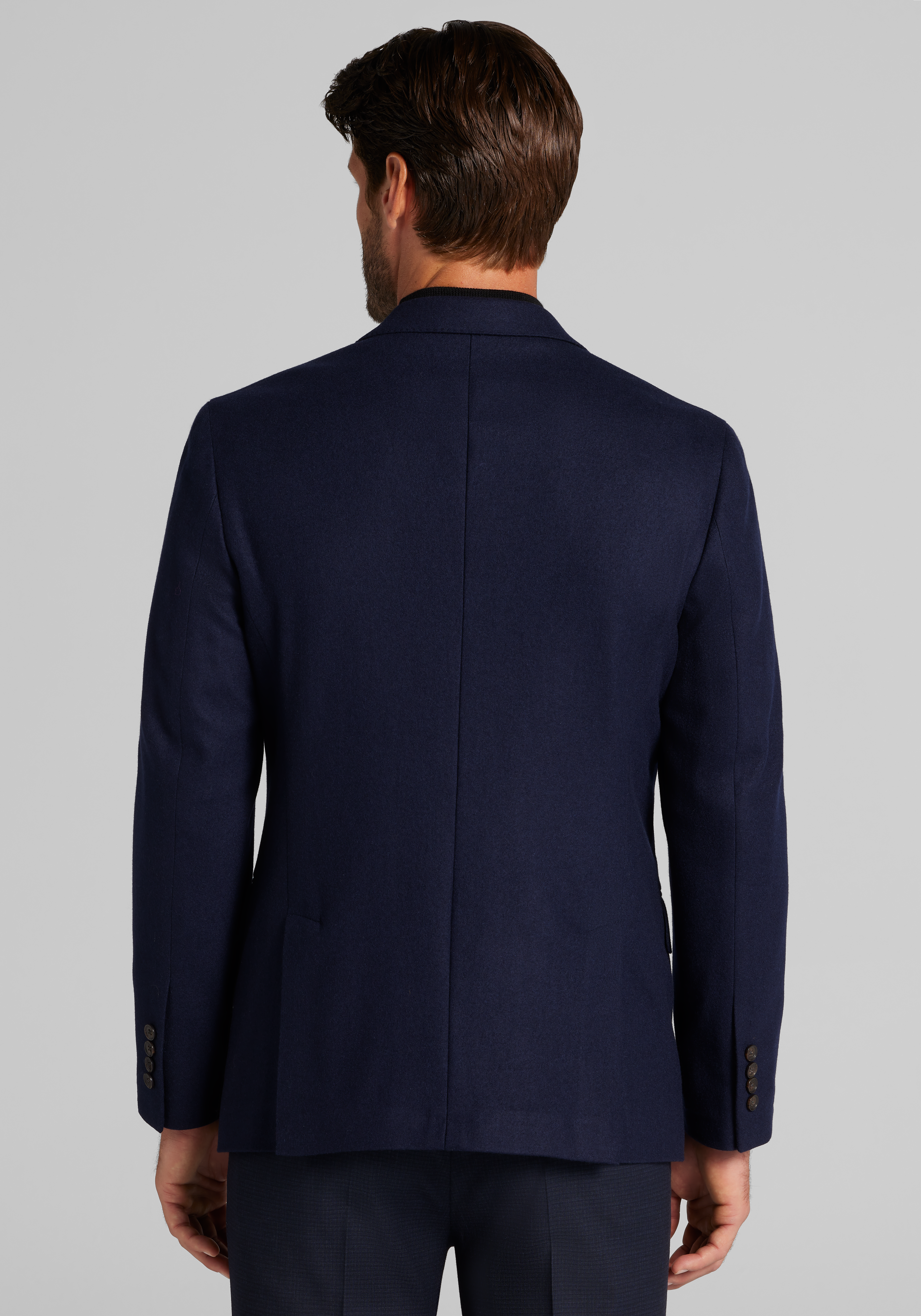 Reserve Collection Tailored Fit Solid Cashmere Blend Sportcoat - Big & Tall CLEARANCE