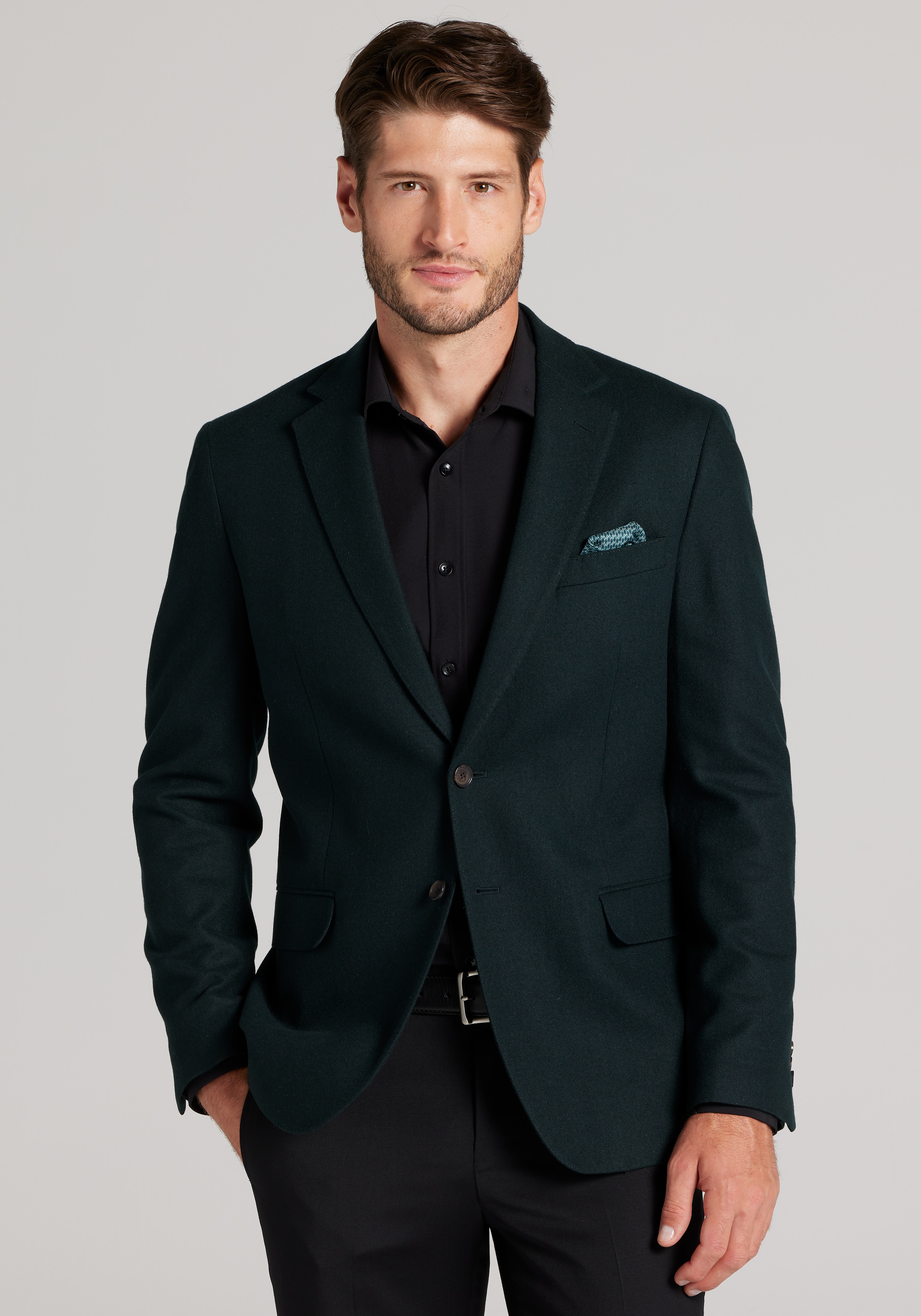 Men's CLEARANCE, Reserve Collection Tailored Fit Solid Cashmere Blend Sportcoat CLEARANCE - Jos A Bank