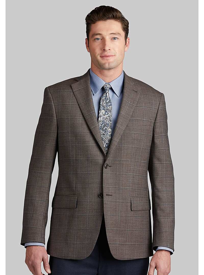 Traveler Collection Tailored Fit Windowpane Plaid Sportcoat CLEARANCE ...