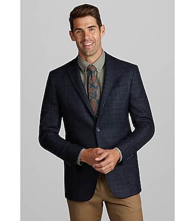 Reserve Collection Tailored Fit Plaid Sportcoat CLEARANCE All