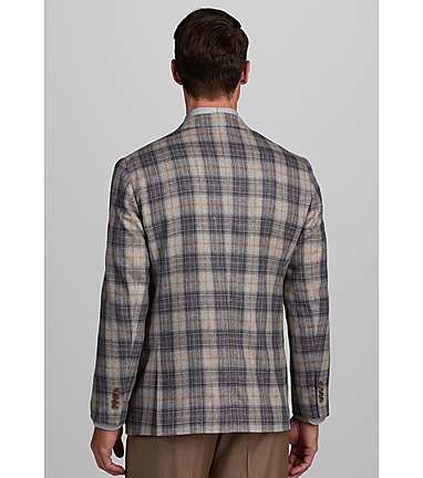 Reserve Collection Tailored Fit Plaid Sportcoat CLEARANCE All