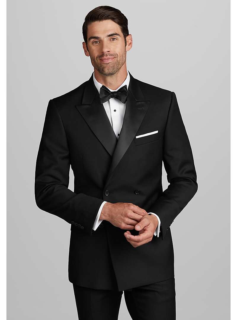 Slim Fit Tuxedo Dinner Jacket Paisley ~ Floral Pattern Fashion Blazer Perfect for Prom & Wedding & Stage Black