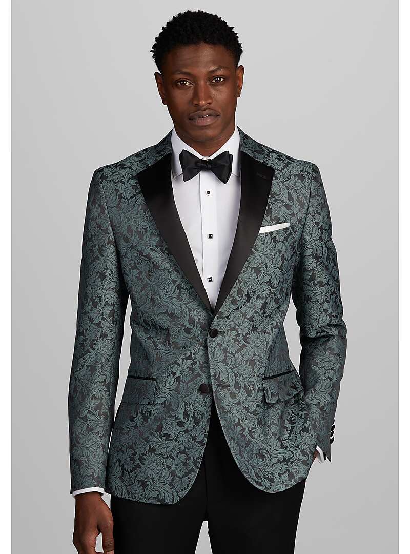 Jos. A. Bank Slim Fit Green Floral Formal Dinner Jacket CLEARANCE - All ...