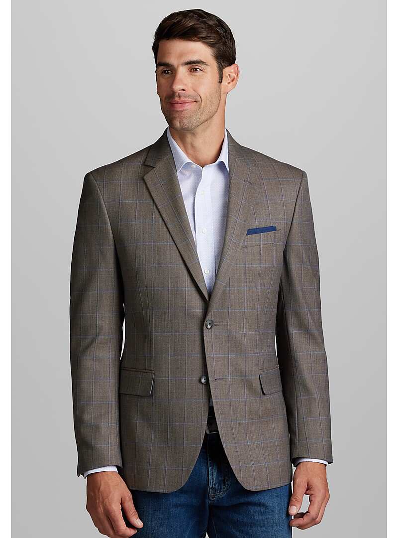 Jos. A. Bank Traditional Fit Windowpane Sportcoat - Big & Tall - All ...