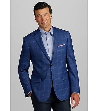 Blue windowpane sale sport coat