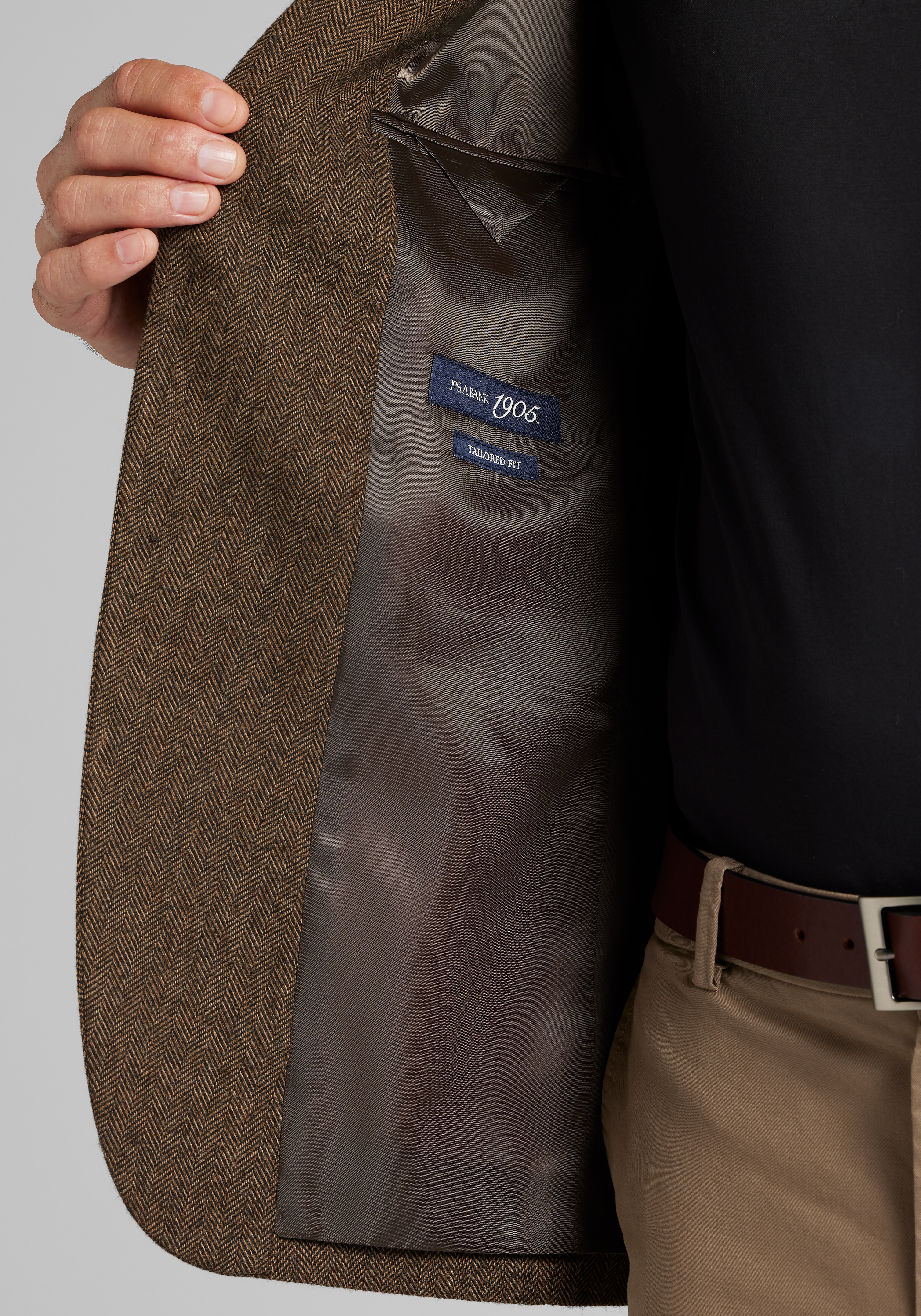 1905 Collection Tailored Fit Herringbone Sportcoat - Big & Tall CLEARANCE