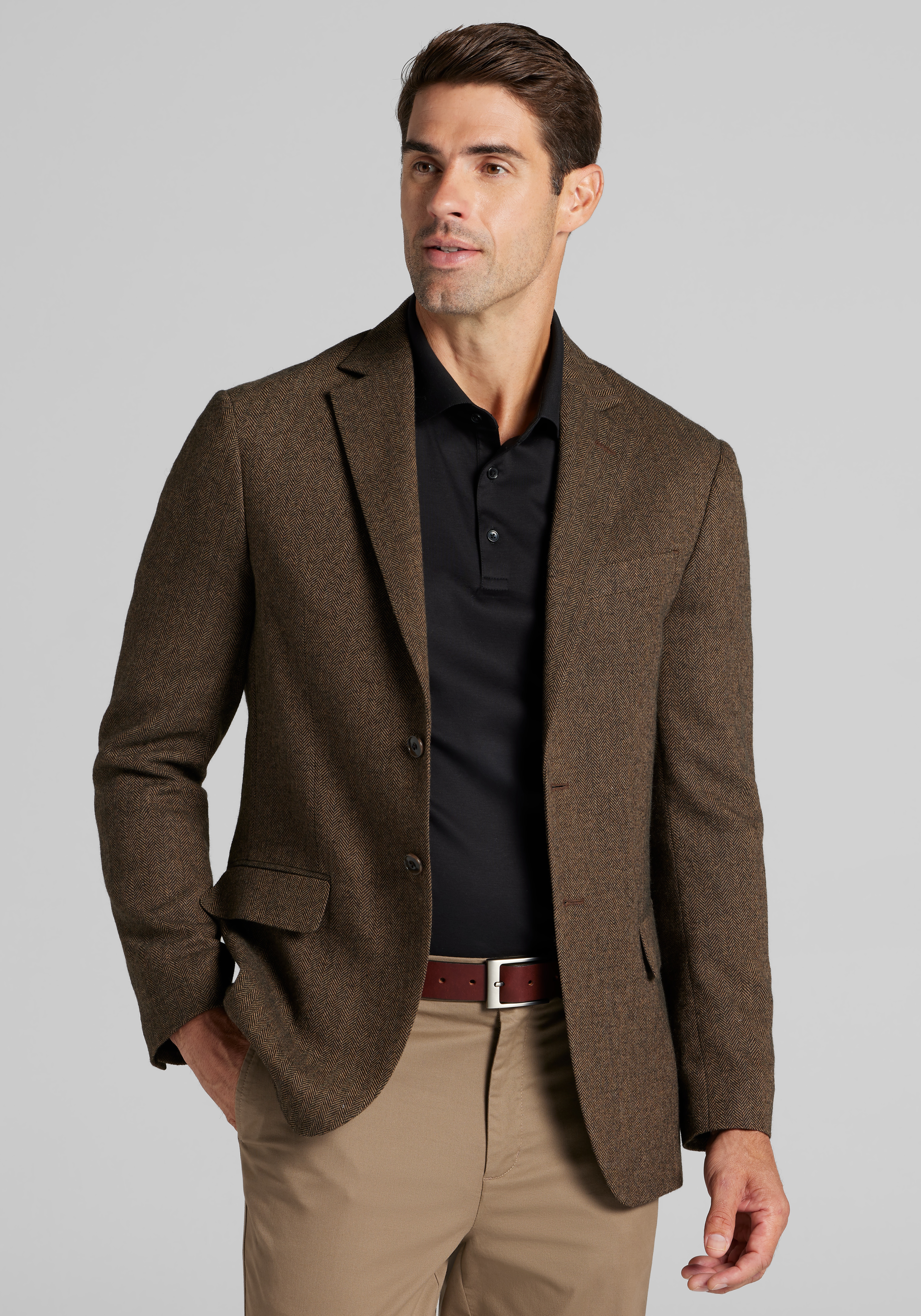 Men's Sportcoats, Jos. A. Bank Tailored Fit Herringbone Sportcoat - Jos A Bank