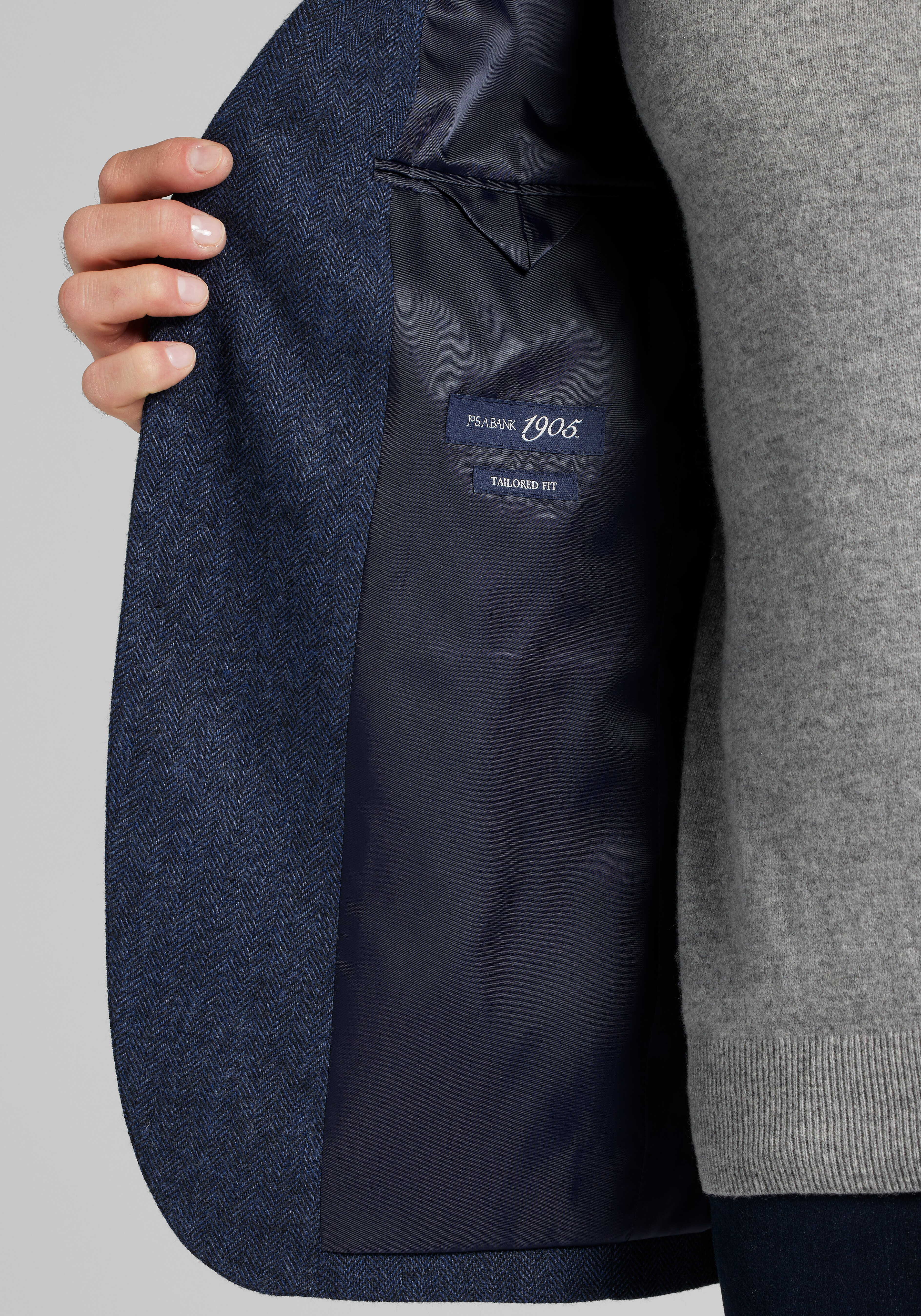 1905 Collection Tailored Fit Herringbone Sportcoat - Big & Tall CLEARANCE