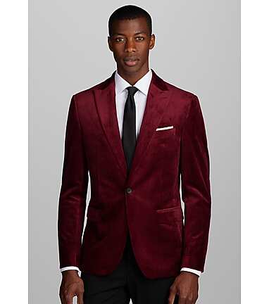 Jos. A. Bank Slim Fit Velvet Dinner Jacket - Slim Fit Sportcoats