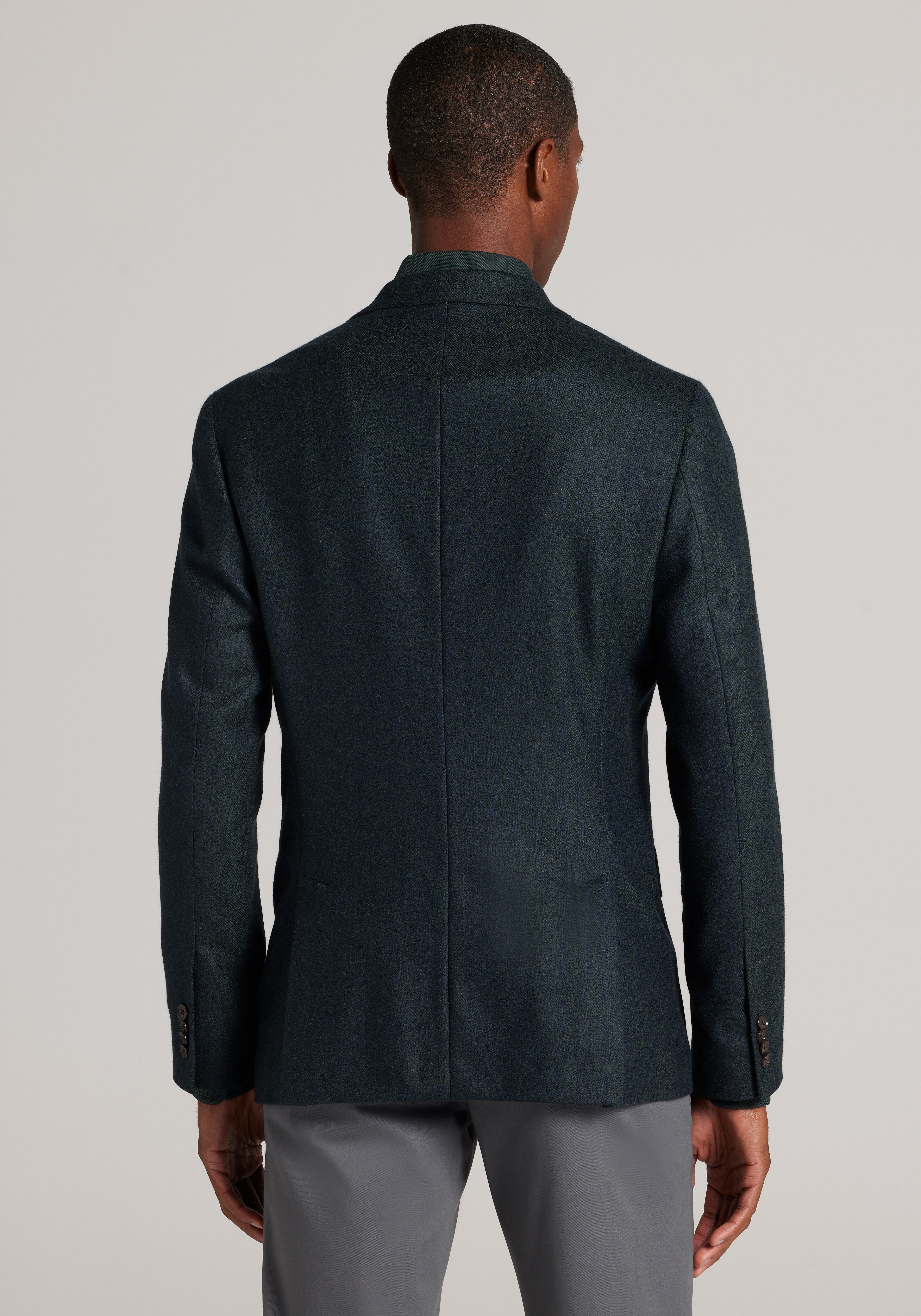 Reserve Collection Tailored Fit Herringbone Cashmere Blend Sportcoat CLEARANCE