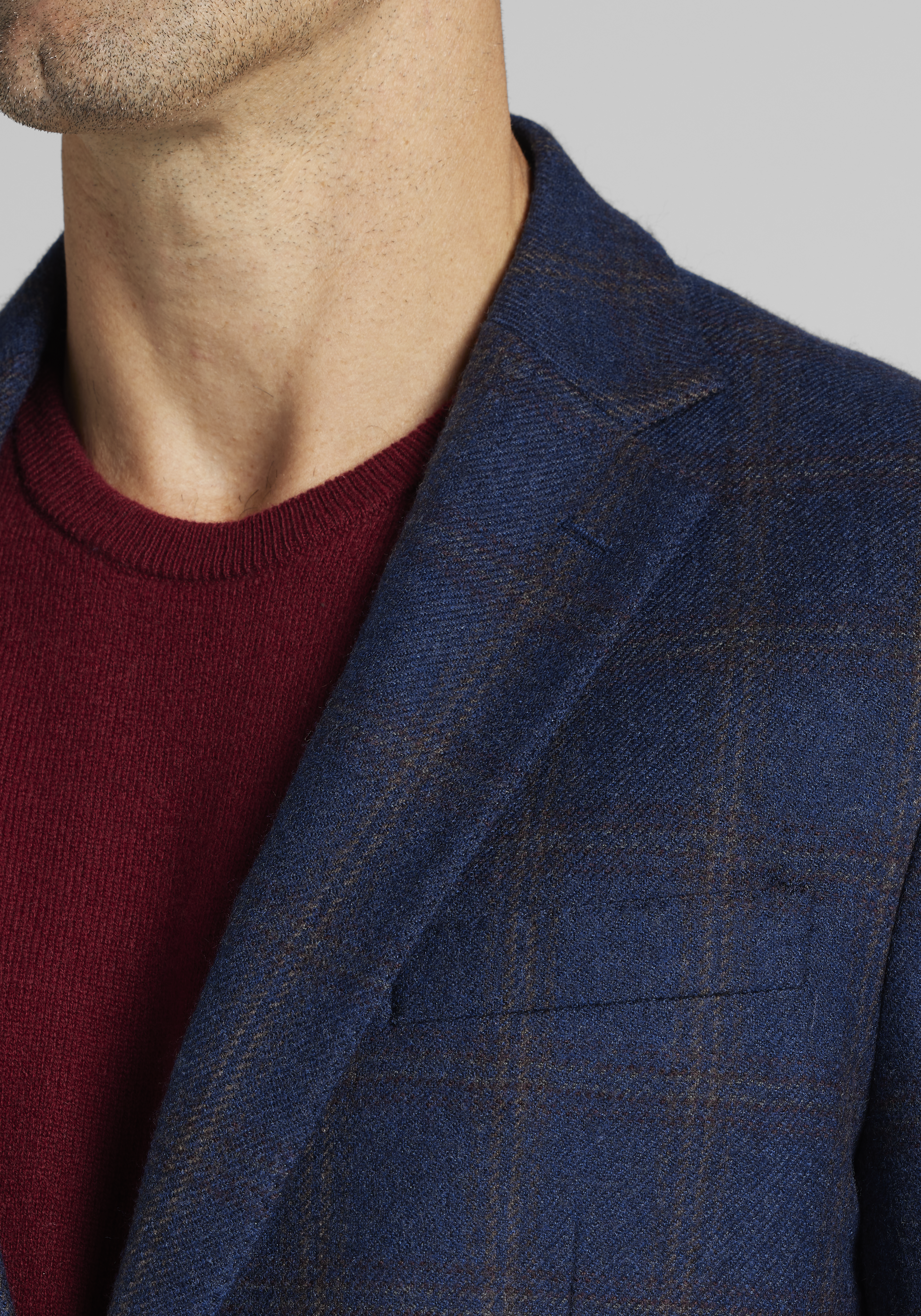 Reserve Collection Tailored Fit Plaid Cashmere Blend Sportcoat CLEARANCE