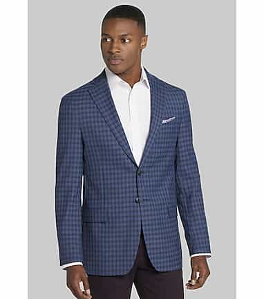 Jos. A. Bank Tailored Fit Large Check Sportcoat - Big & Tall - New