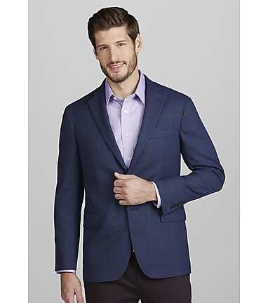 Jos. A. Bank Tailored Fit Plaid Sportcoat