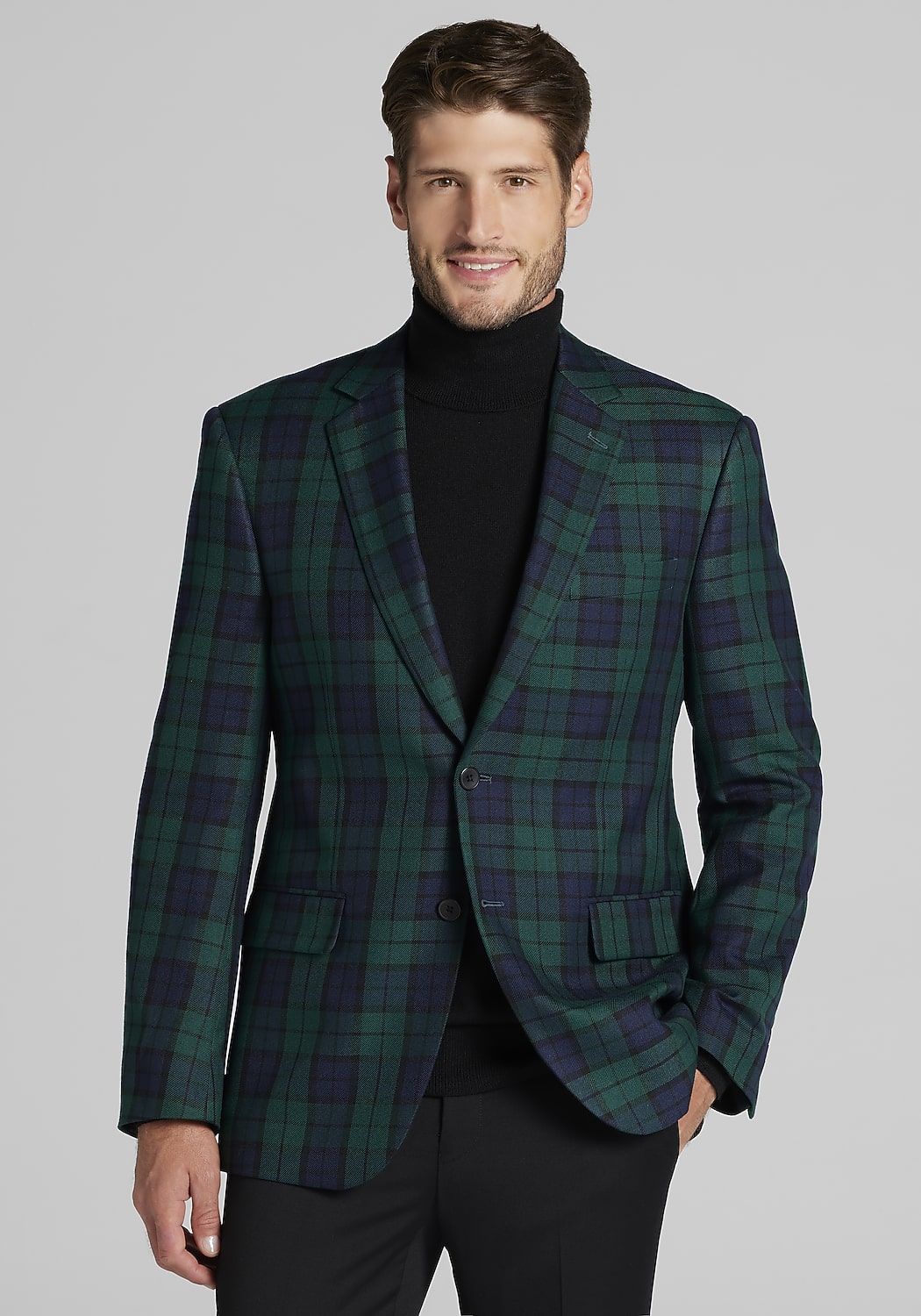Jos. A. Bank Tailored Fit Blackwatch Dinner Jacket