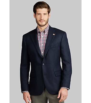 Reserve Collection Tailored Fit Herringbone Sportcoat CLEARANCE