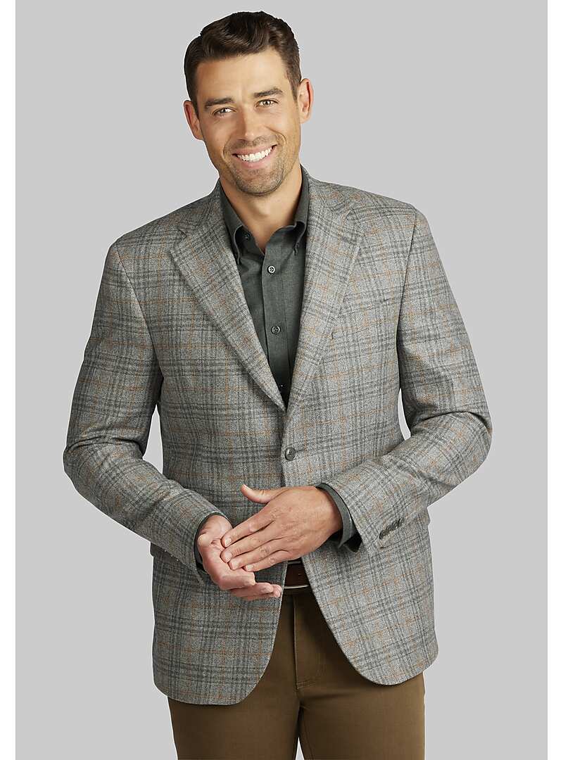 Reserve Collection Tailored Fit Windowpane Plaid Sportcoat - Big & Tall ...