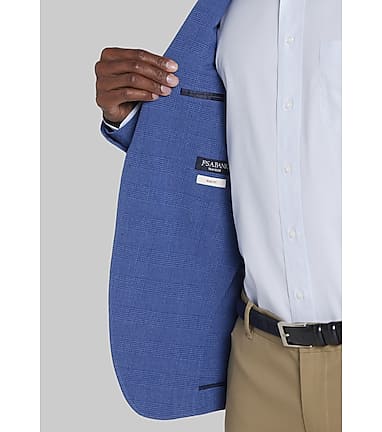 Traveler Collection Slim Fit Plaid Seersucker Sportcoat Big Tall CLEARANCE