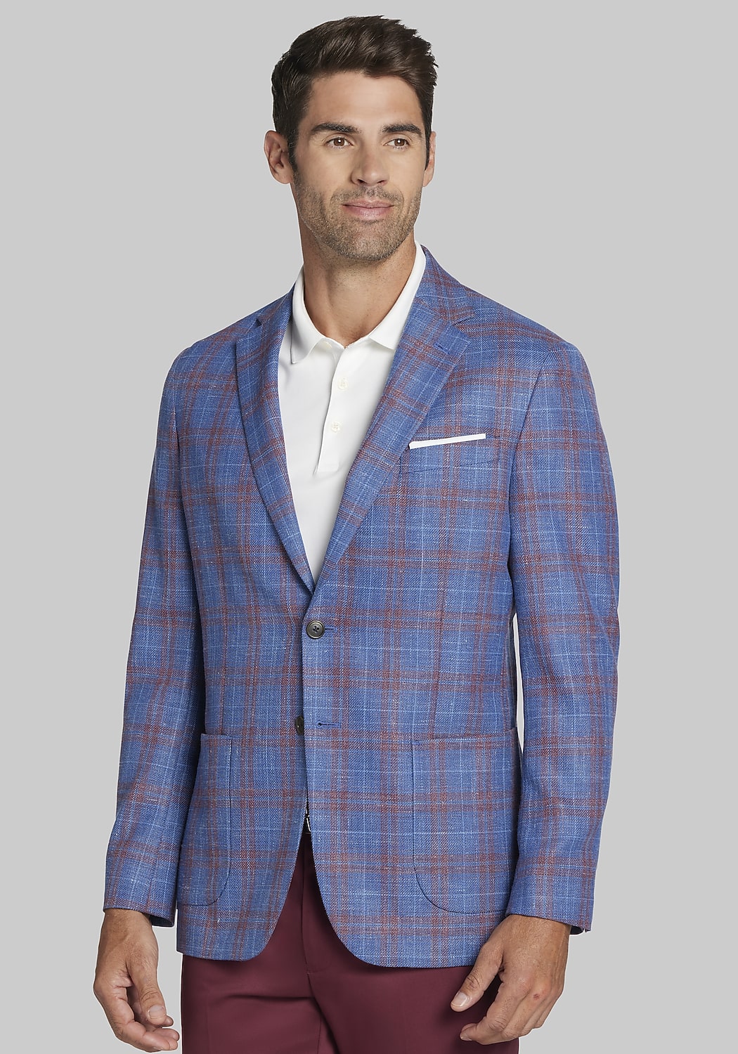 Jos. A. Bank Tailored Fit Plaid Sportcoat CLEARANCE