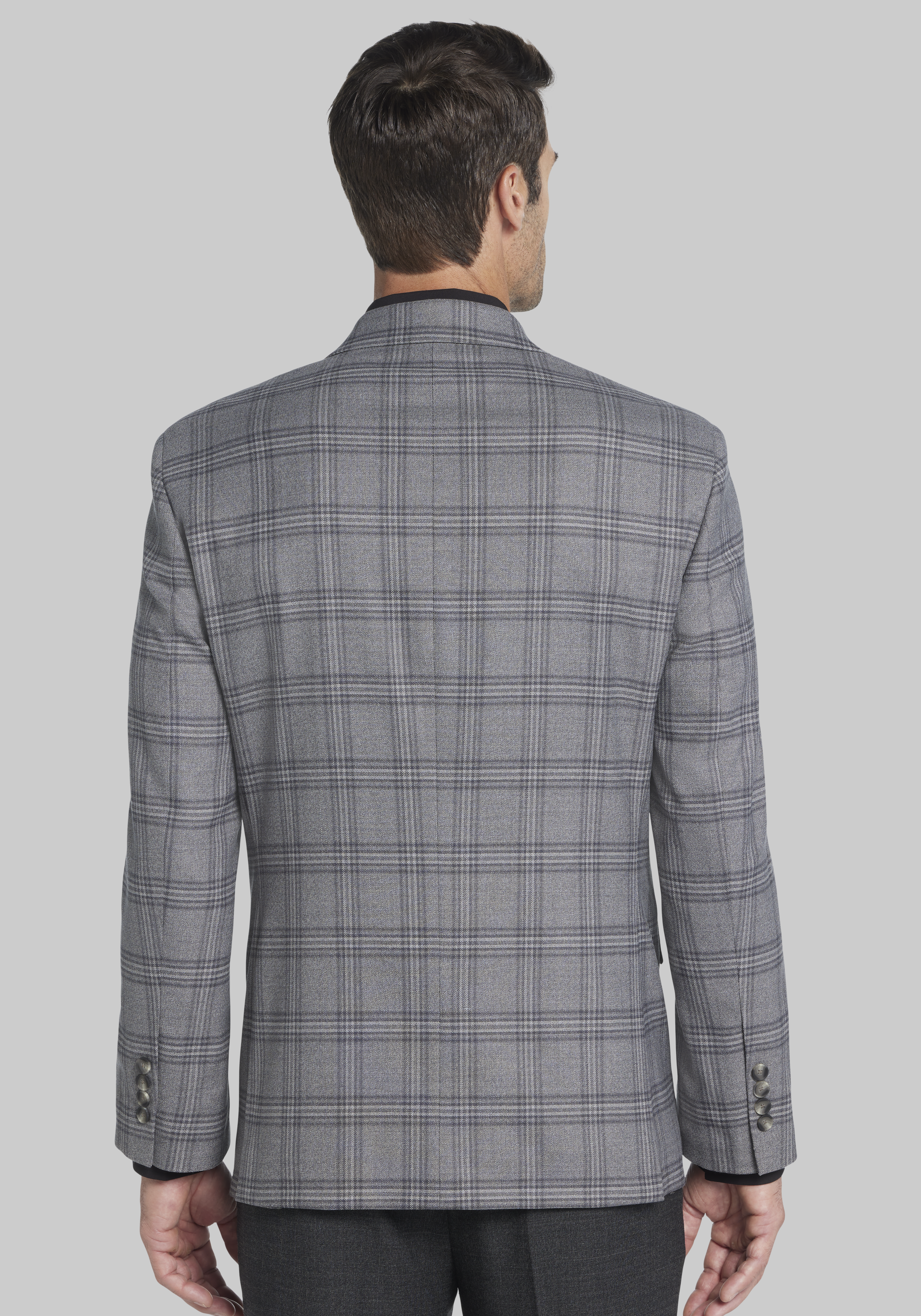 Traveler Collection Tailored Fit Windowpane Sportcoat CLEARANCE