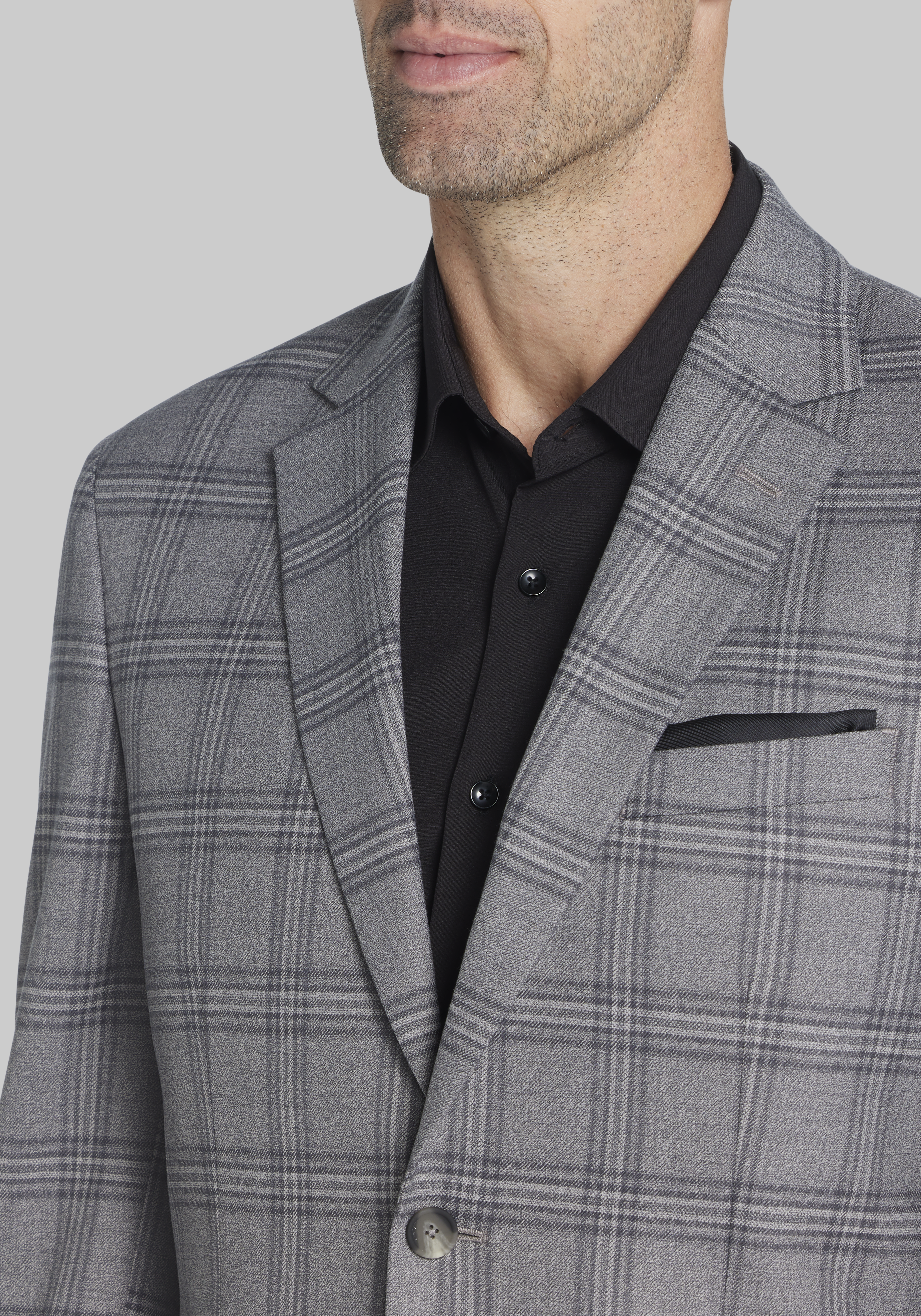 Traveler Collection Tailored Fit Windowpane Sportcoat CLEARANCE