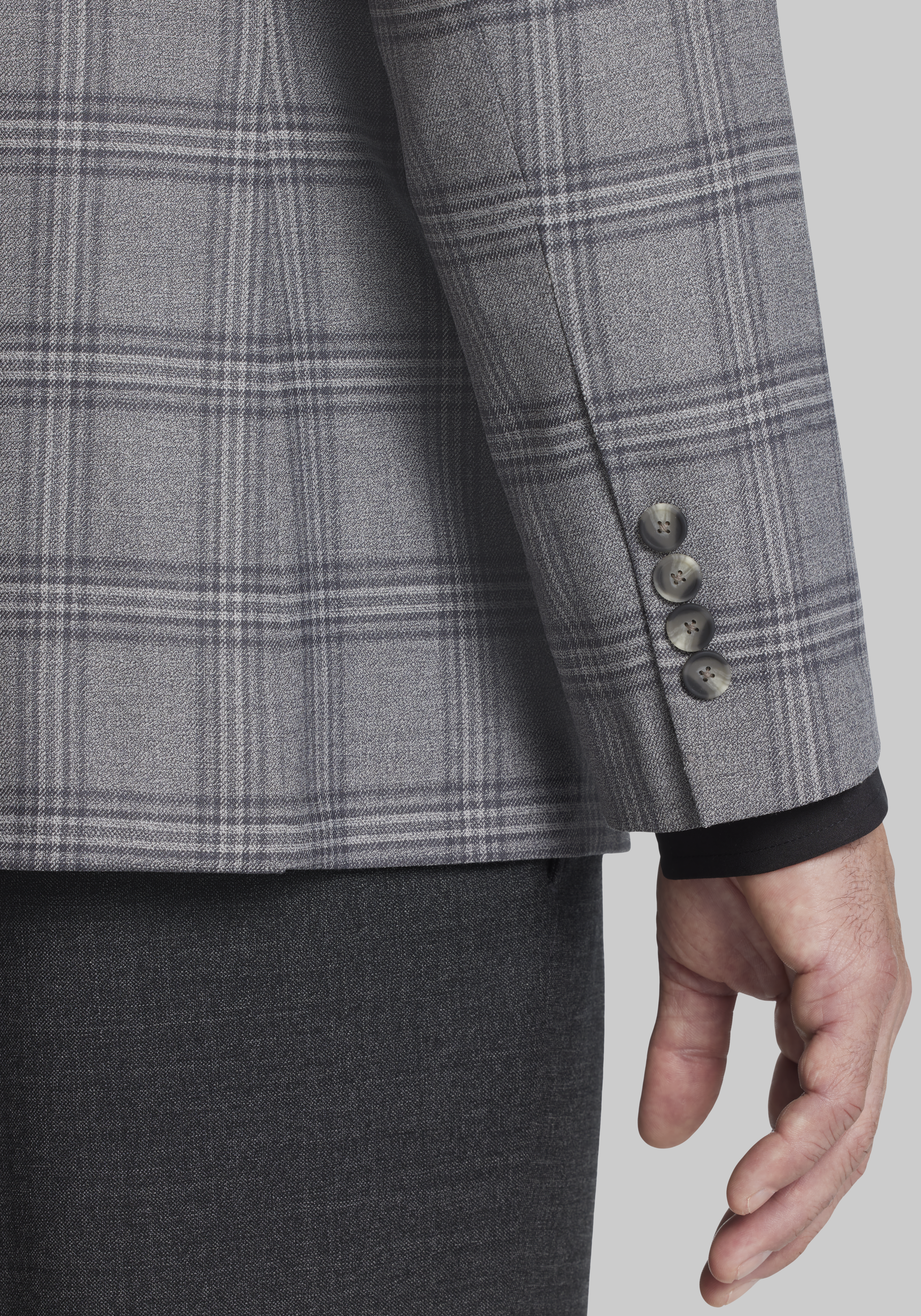 Traveler Collection Tailored Fit Windowpane Sportcoat CLEARANCE