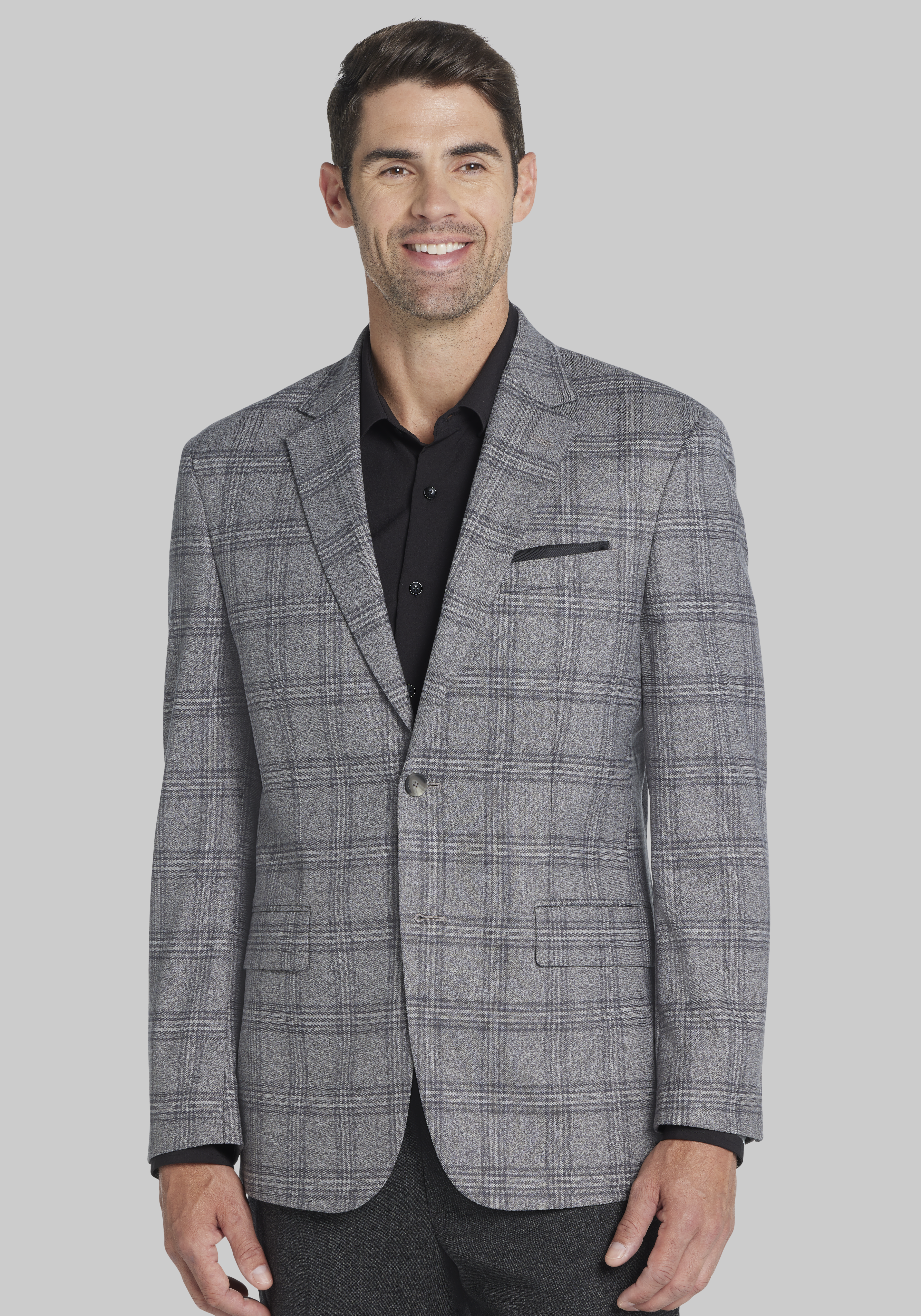 Traveler Collection Tailored Fit Windowpane Sportcoat CLEARANCE