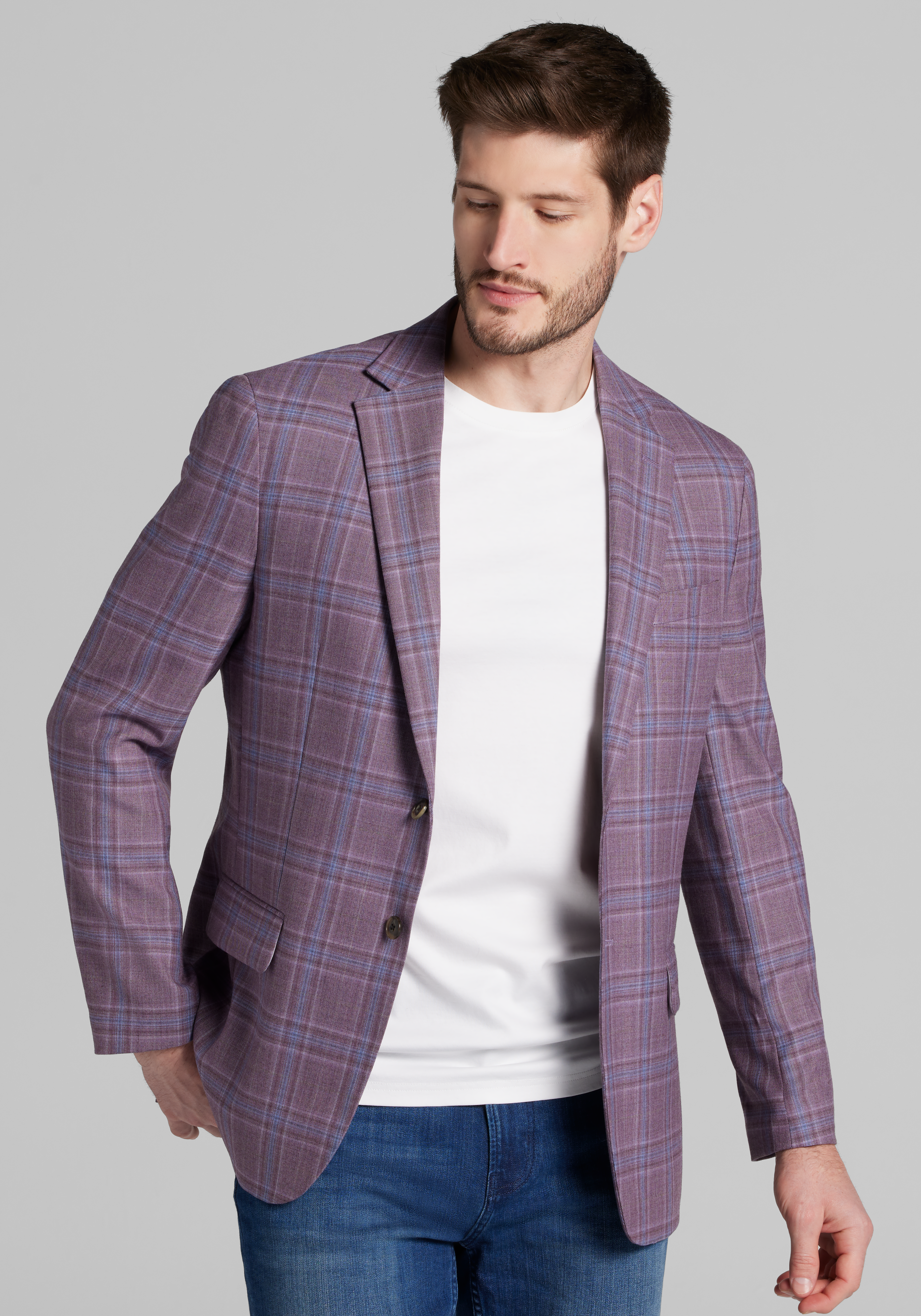 Men's Sportcoats, Jos. A. Bank Tailored Fit Plaid Sportcoat - Jos A Bank