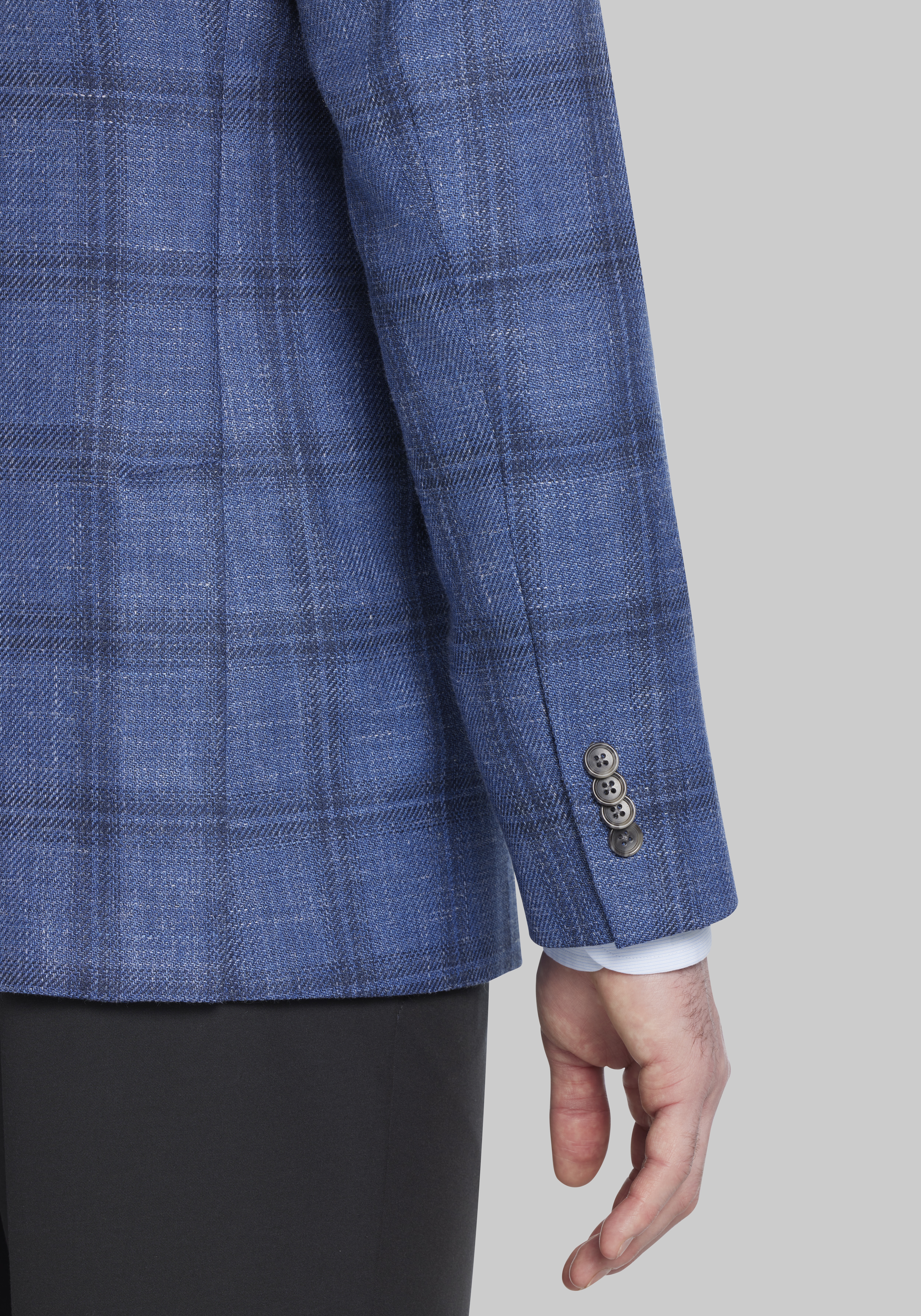 Reserve Collection Tailored Fit Windowpane Sportcoat - Big & Tall CLEARANCE