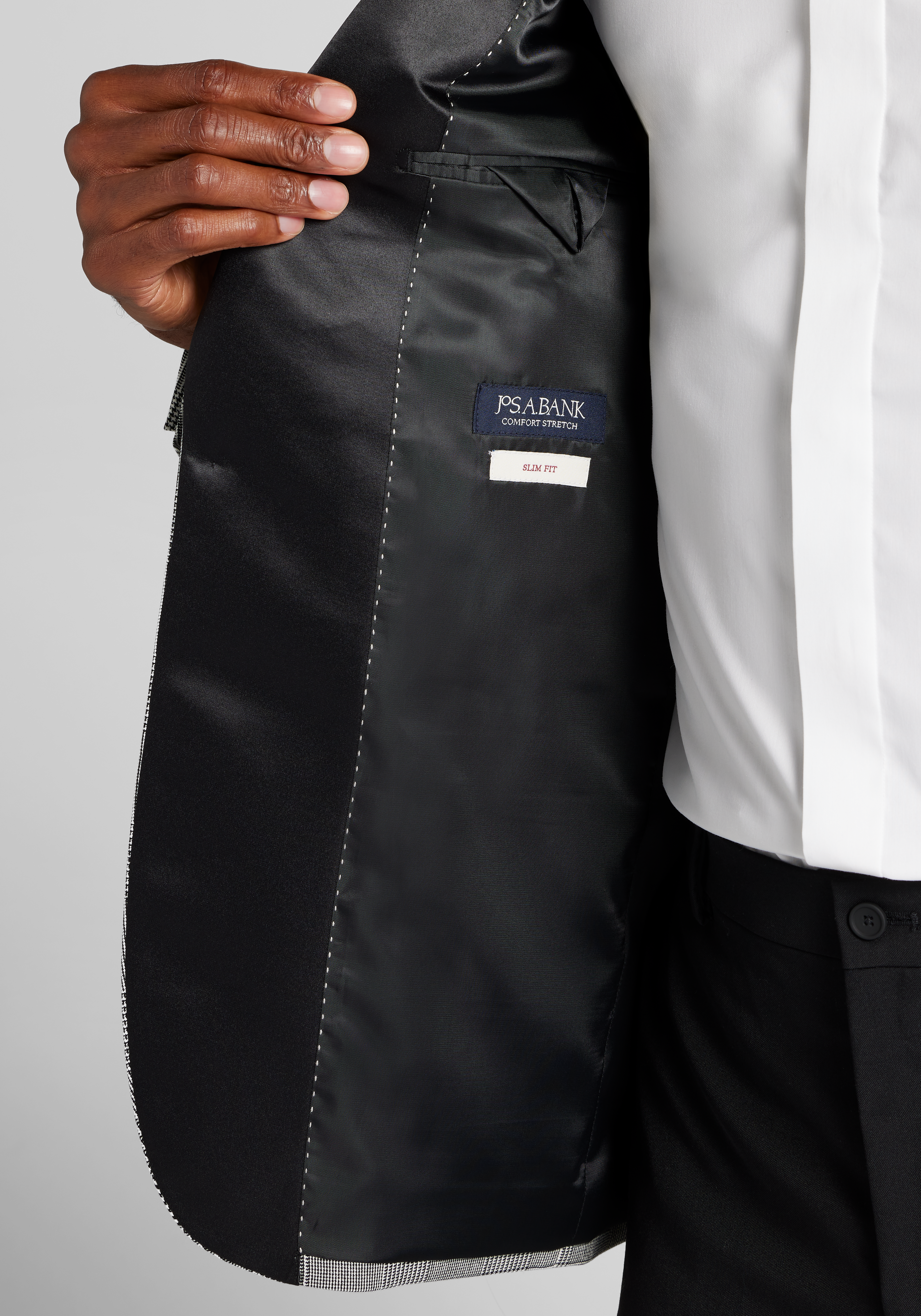 Jos. A. Bank Comfort Stretch Slim Fit Plaid Dinner Jacket CLEARANCE