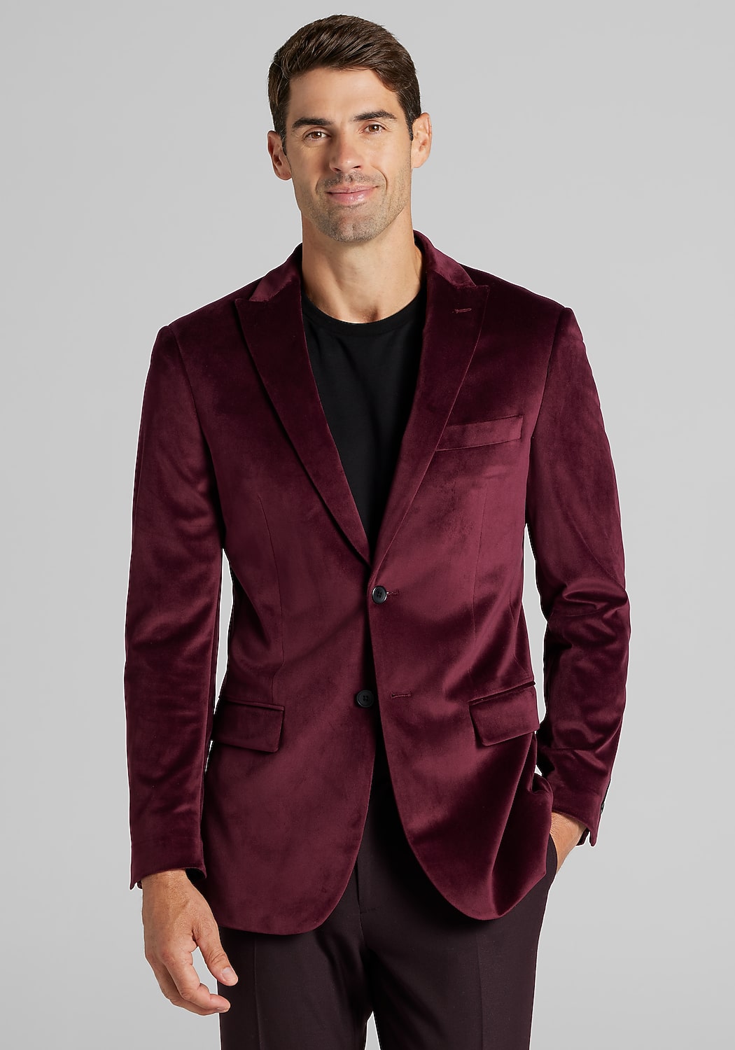 Jos. A. Bank Tailored Fit Comfort Stretch Velvet Dinner Jacket