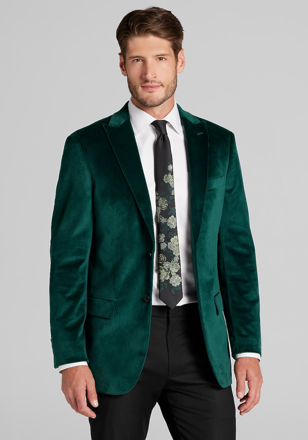 Jos. A. Bank Tailored Fit Comfort Stretch Velvet Dinner Jacket