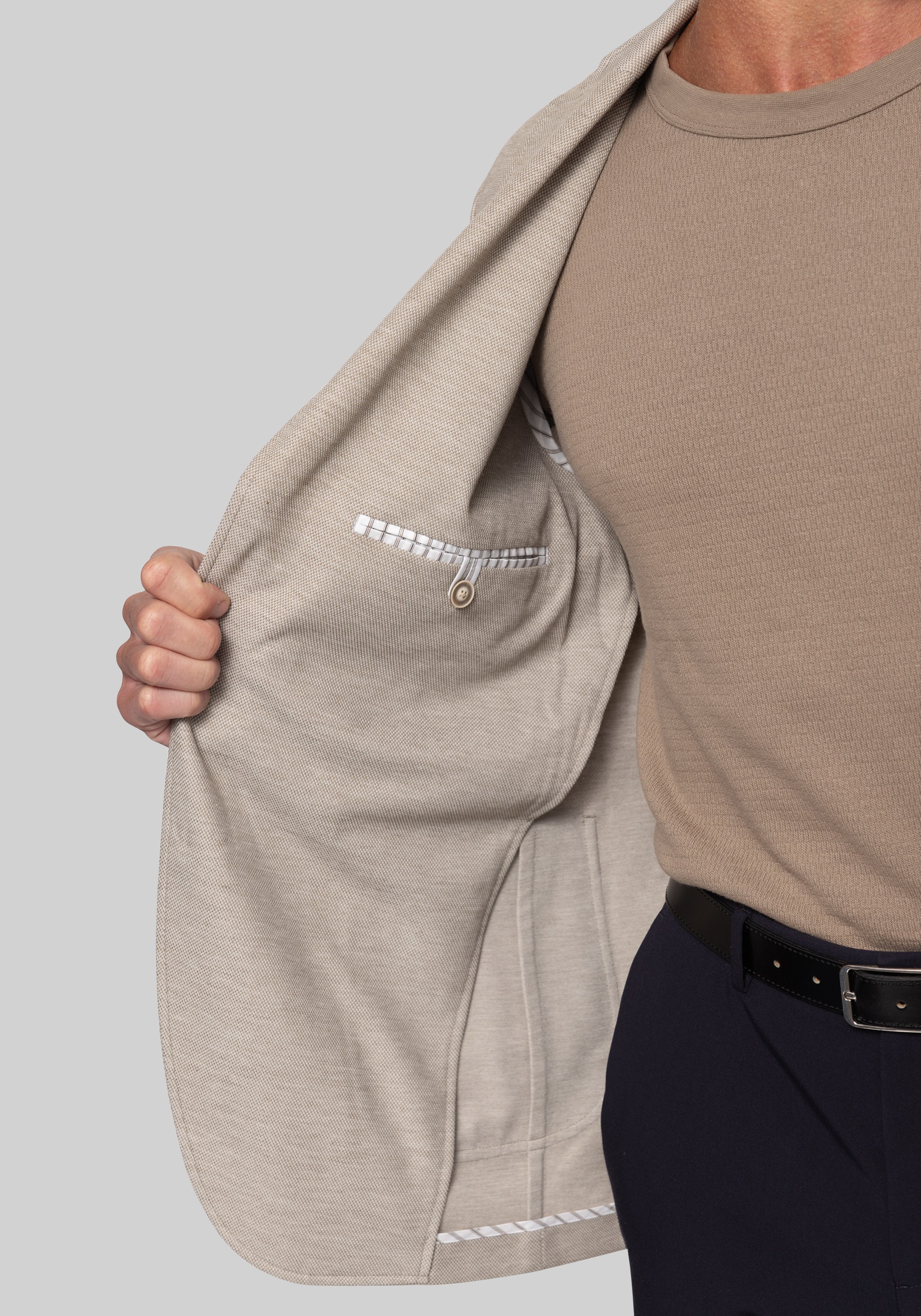 Gruner1949 Tailored Fit Pique Knit 4-Way Stretch Sportcoat