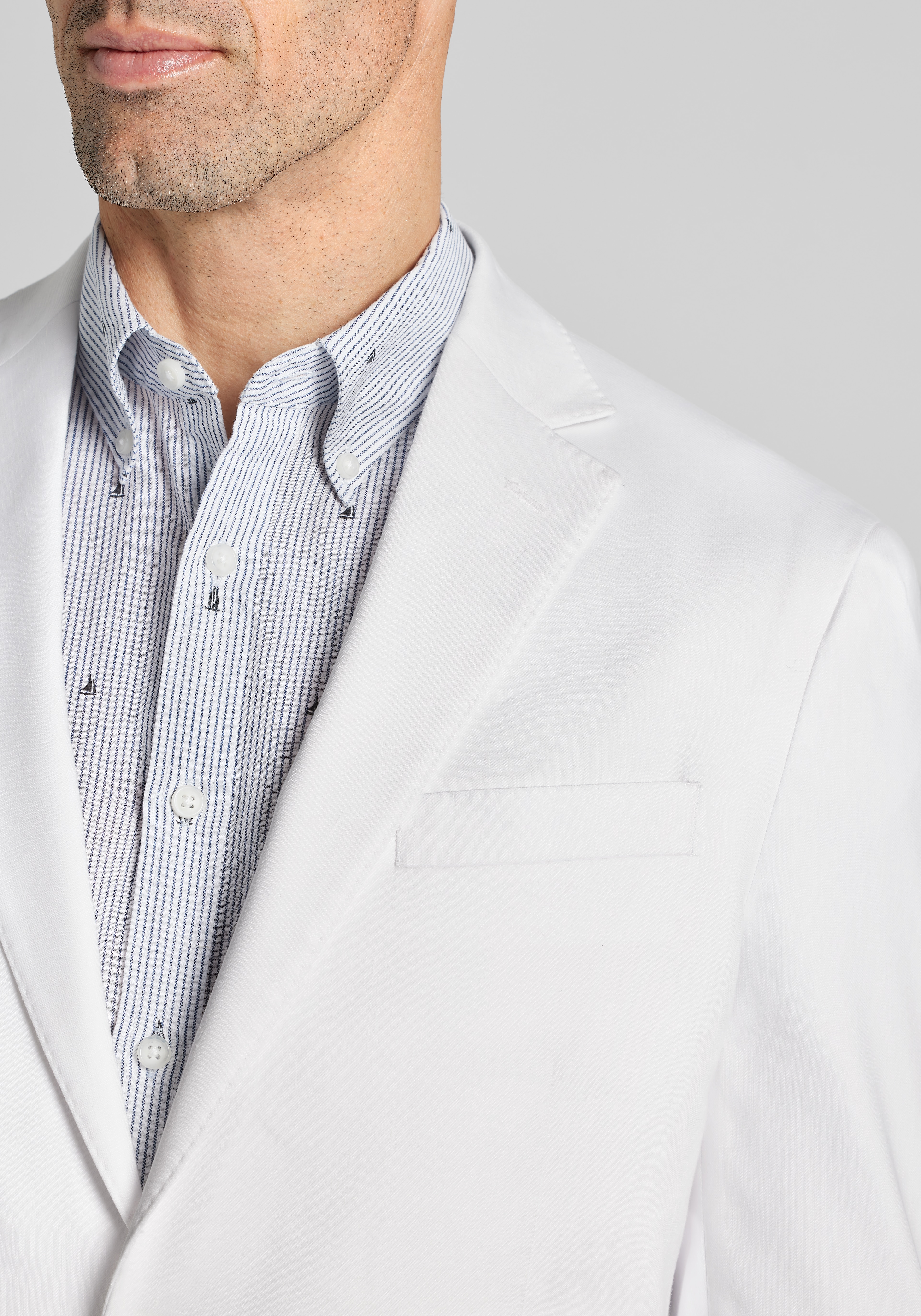 Reserve Collection Tailored Fit Linen-Blend Sportcoat CLEARANCE