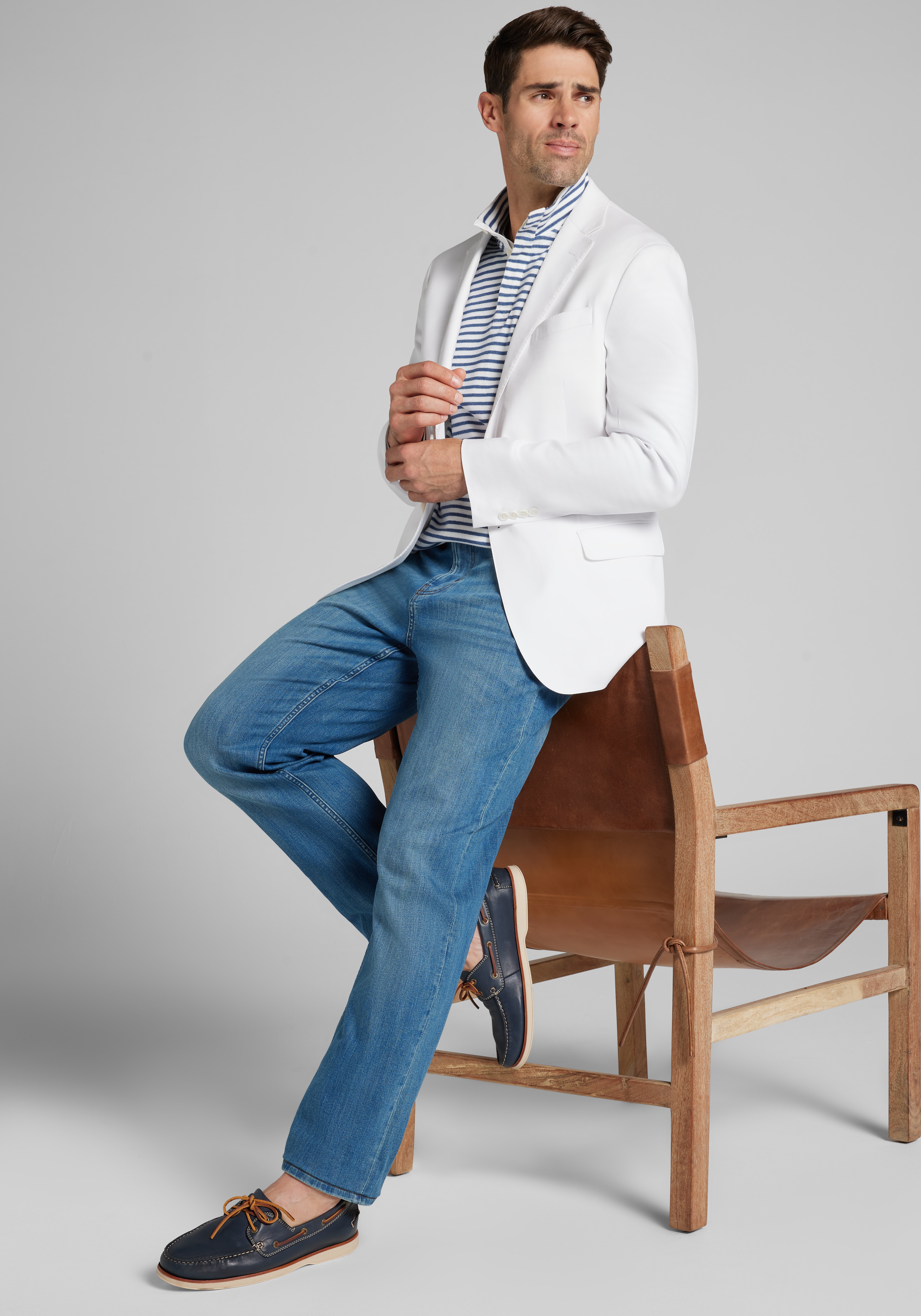 Reserve Collection Tailored Fit Linen-Blend Sportcoat CLEARANCE