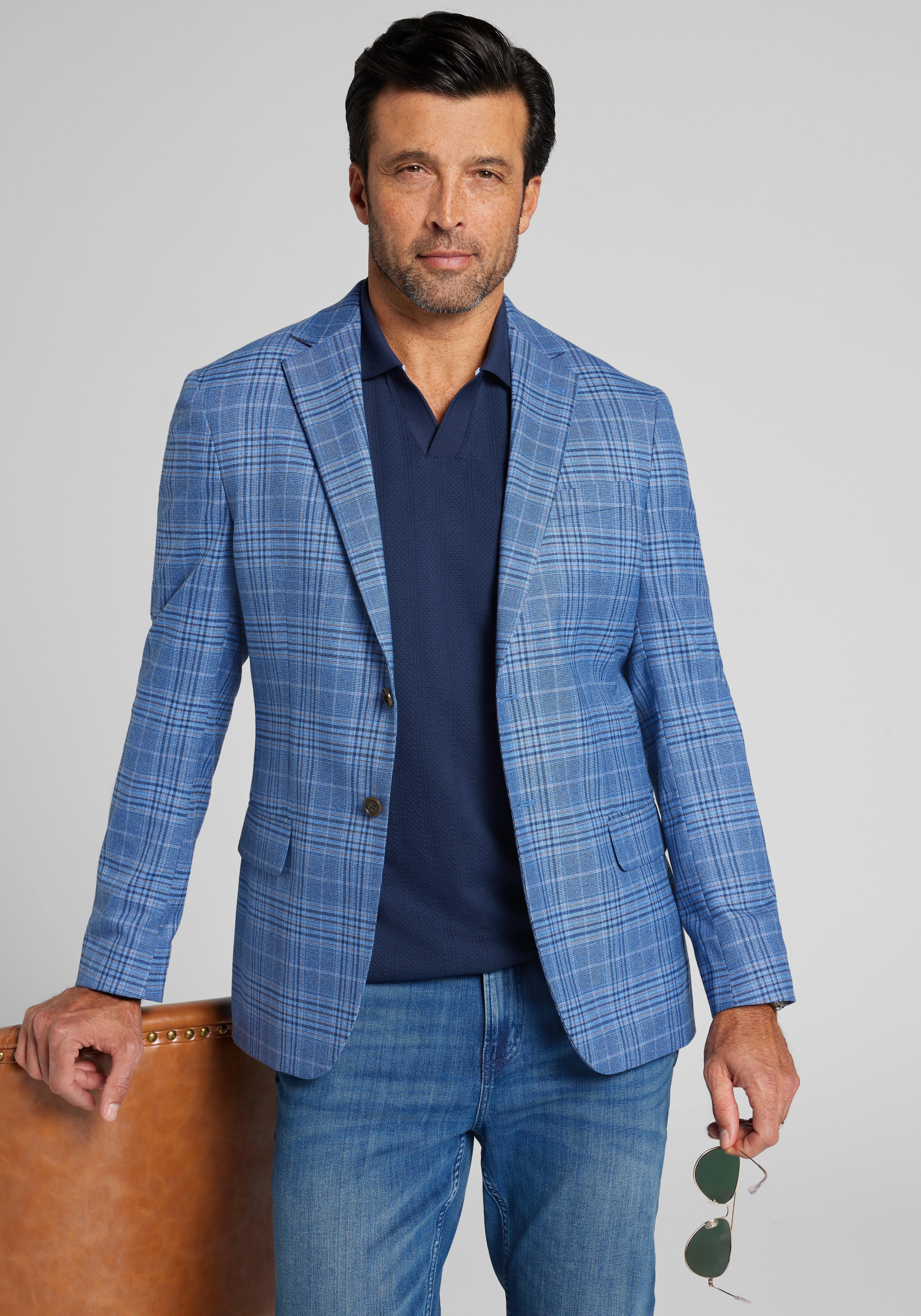 1905 Collection Tailored Fit Plaid Sportcoat