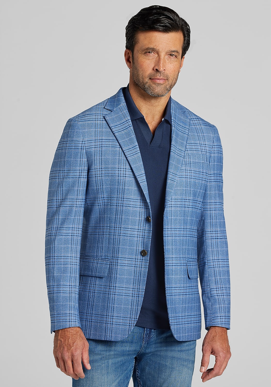 1905 Collection Tailored Fit Plaid Sportcoat