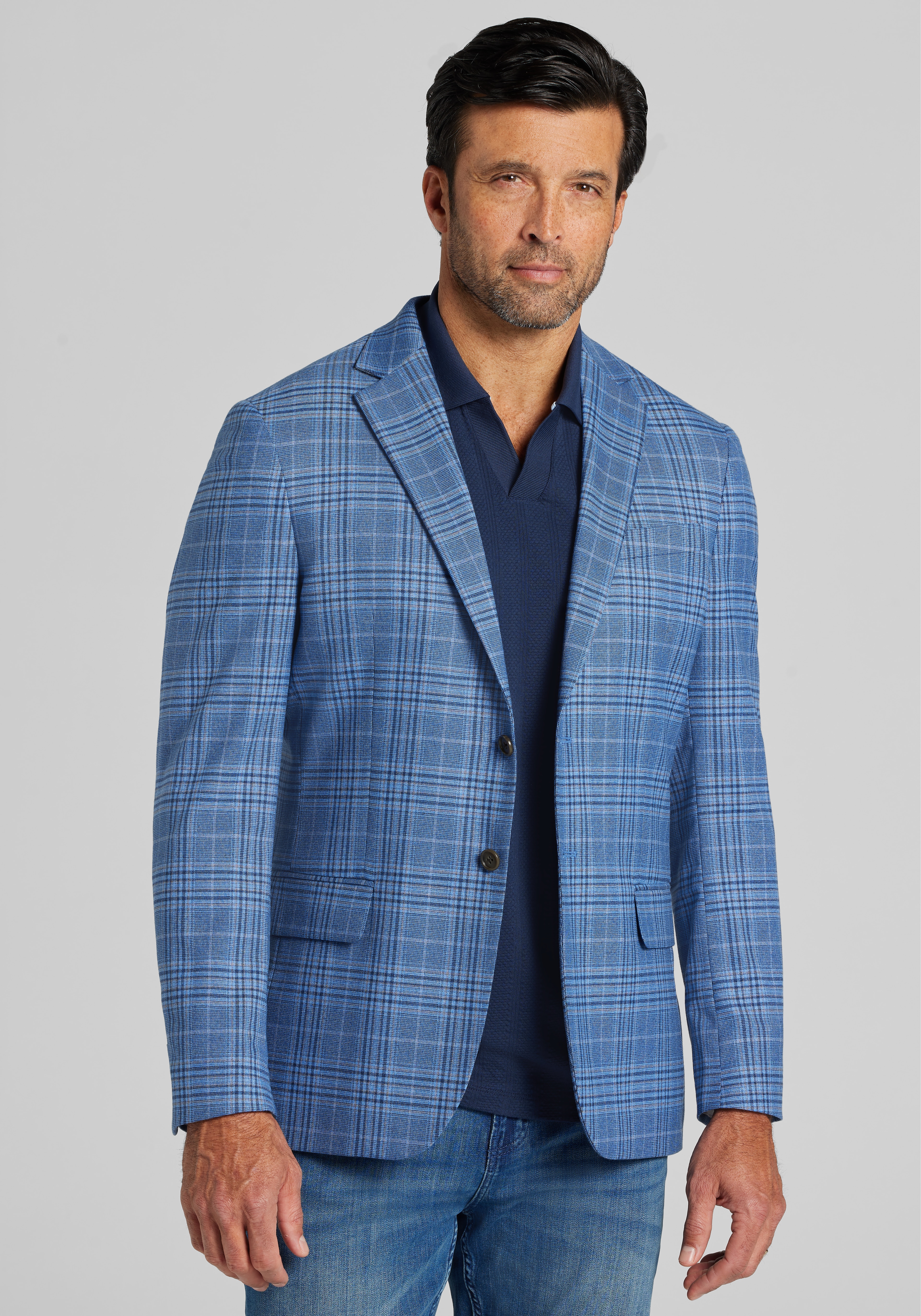 1905 Collection Tailored Fit Plaid Sportcoat