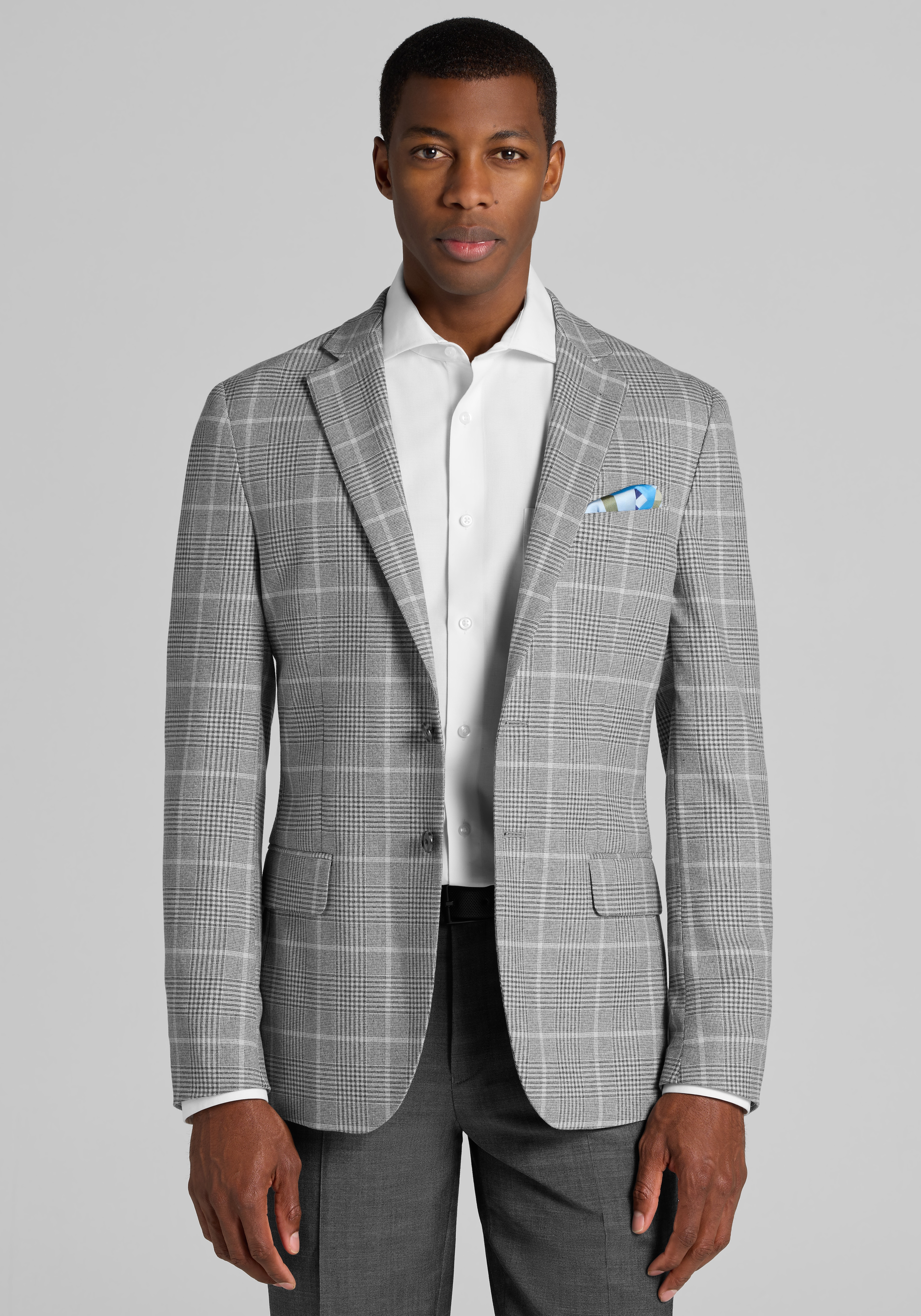 1905 Collection Slim Fit Plaid Sportcoat