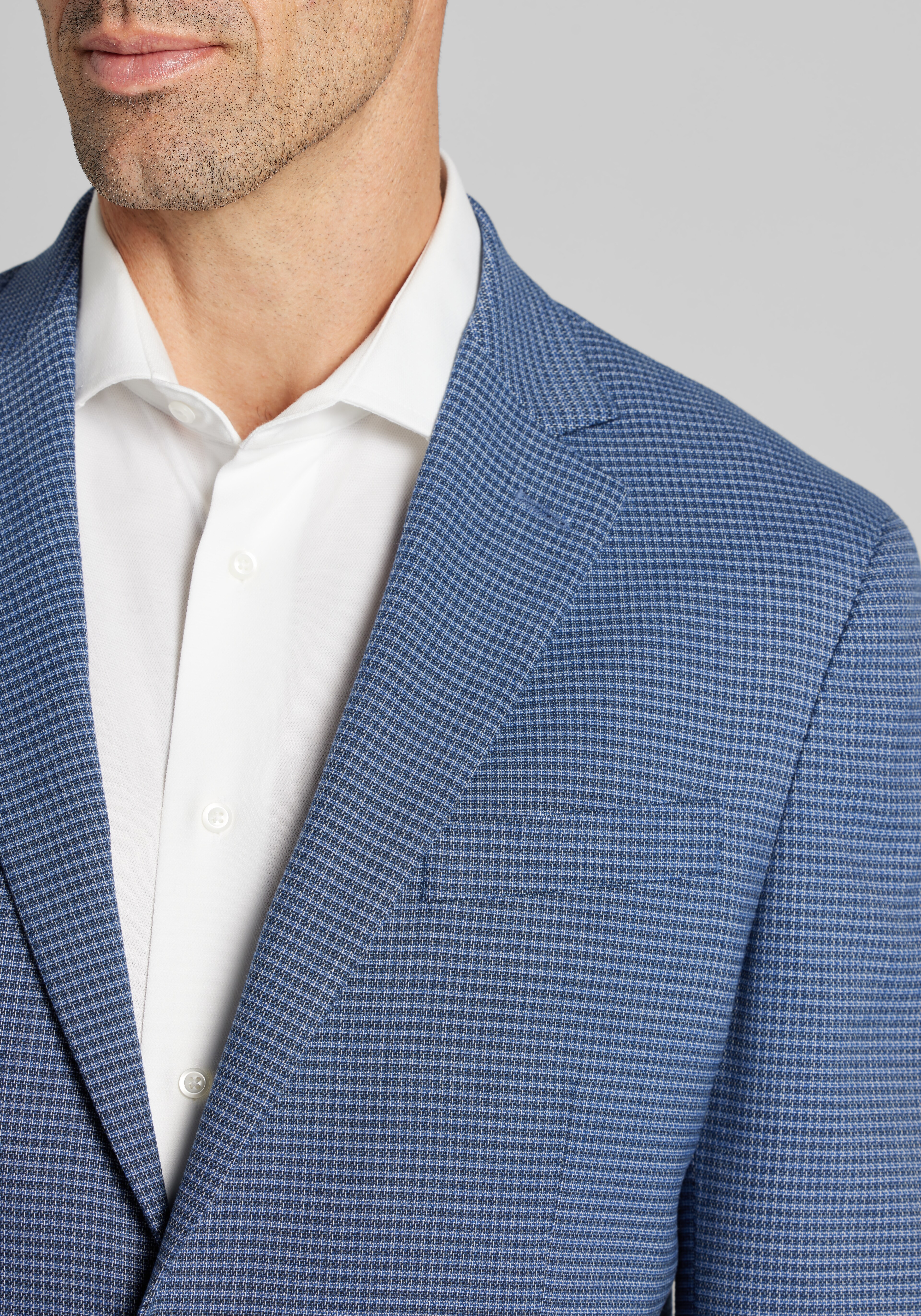 1905 Collection Tailored Fit Mini Check Sportcoat - Big & Tall