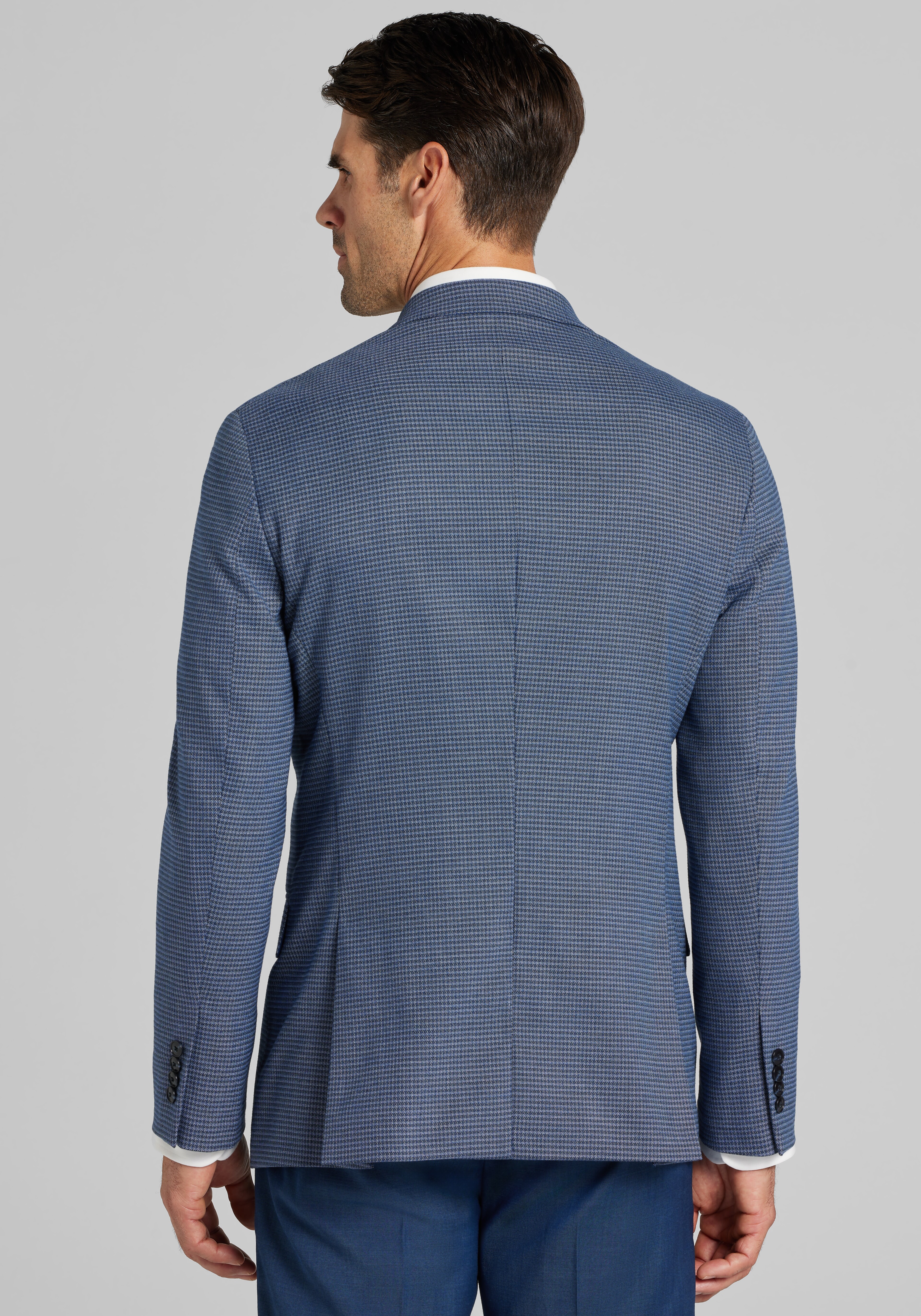 1905 Collection Tailored Fit Mini Check Sportcoat - Big & Tall