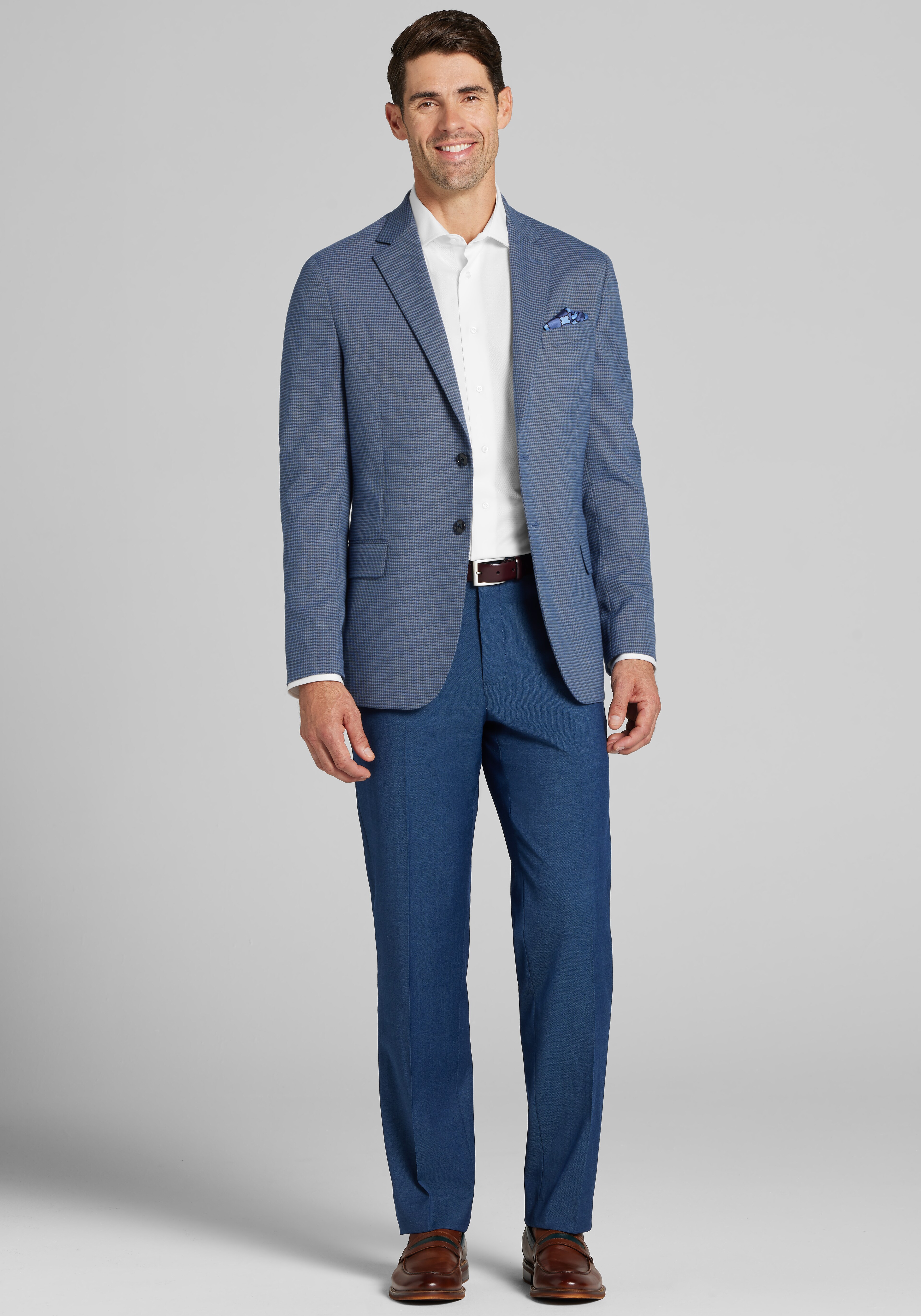 1905 Collection Tailored Fit Mini Check Sportcoat - Big & Tall