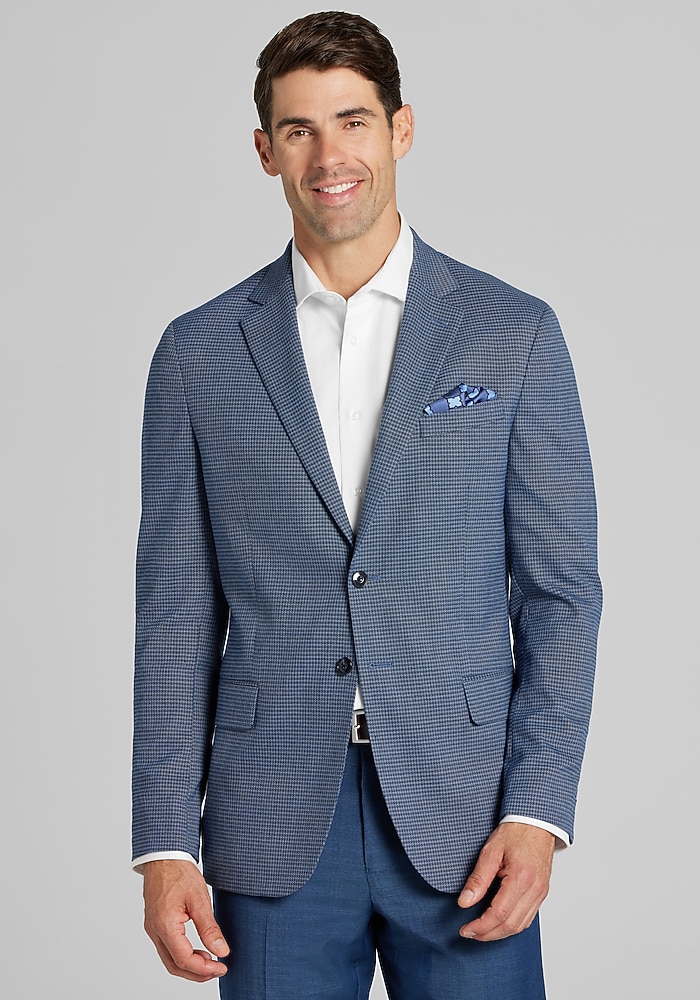 1905 Collection Tailored Fit Mini Check Sportcoat - Big & Tall