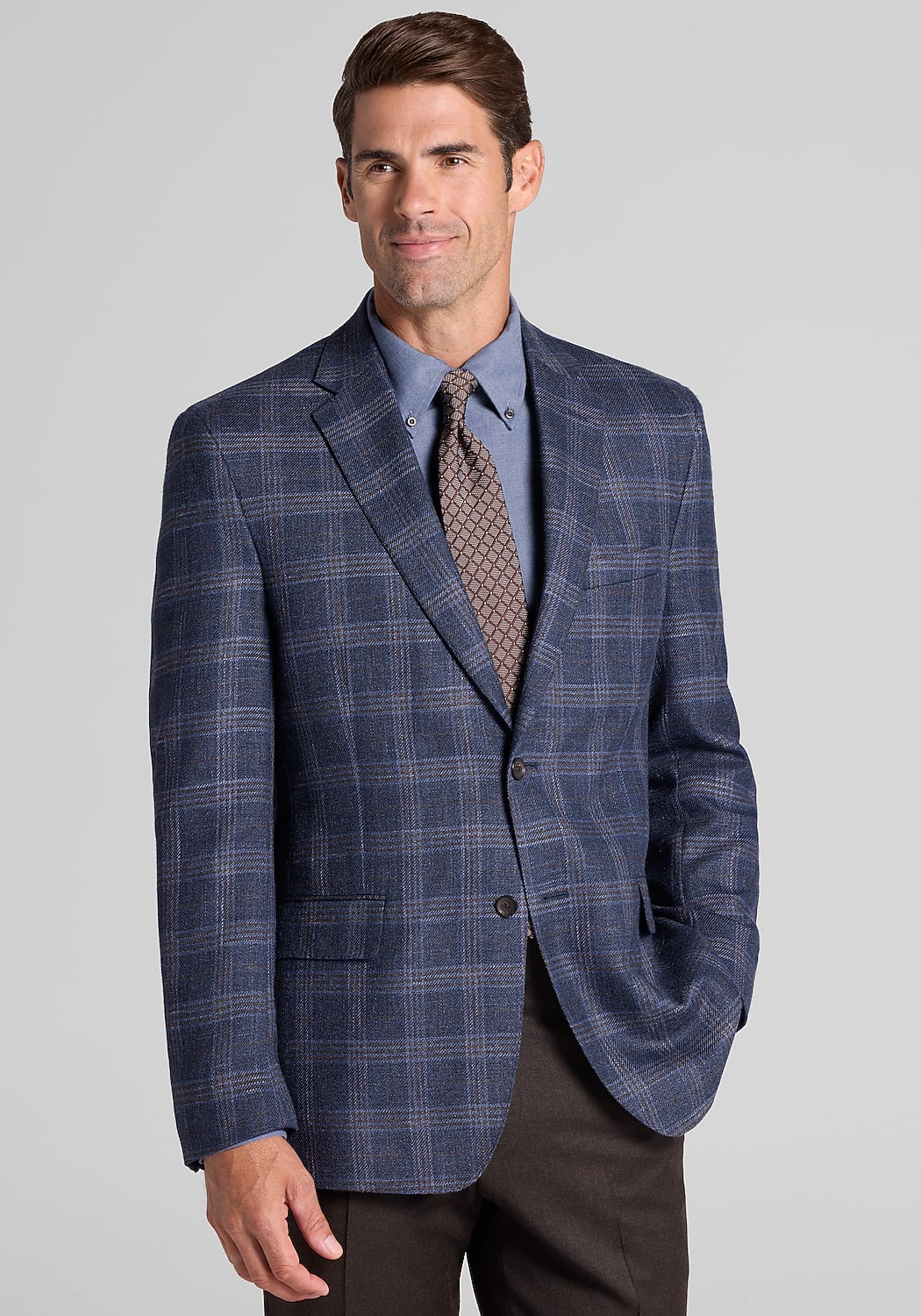 Reserve Collection Traditional Fit Plaid Sportcoat