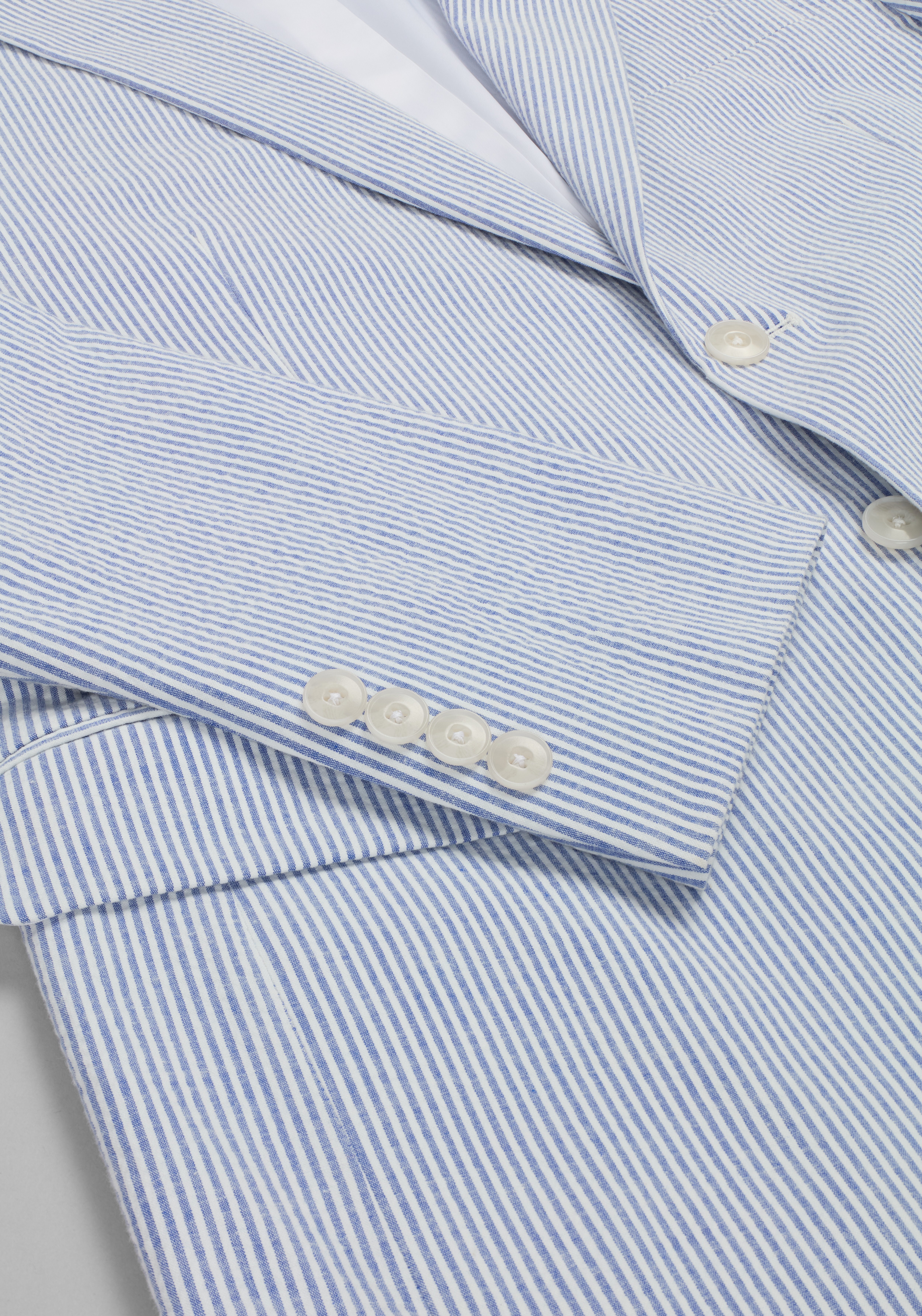 Jos. A. Bank Tailored Fit Stripe Seersucker Cotton Blend Sportcoat