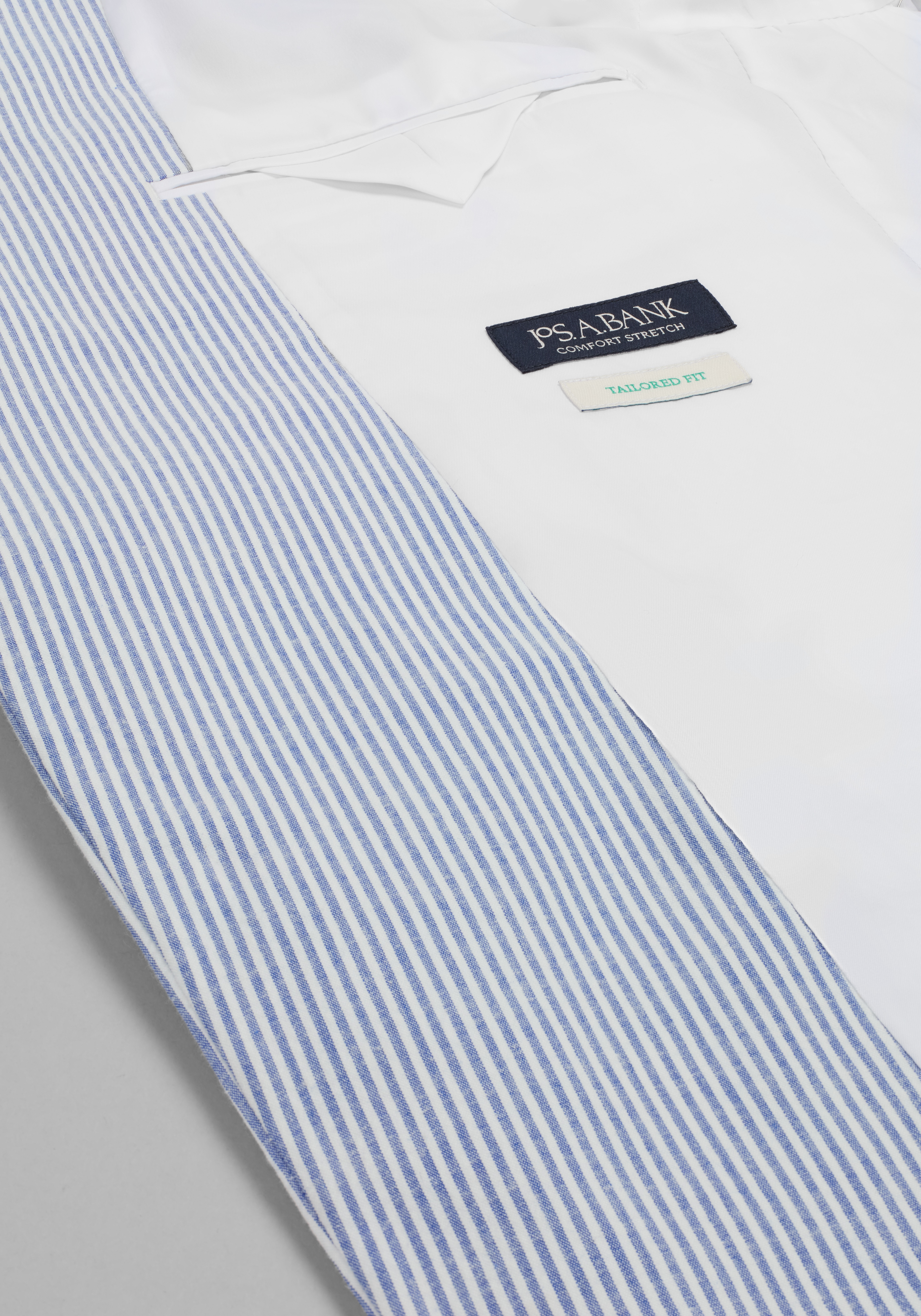 Jos. A. Bank Tailored Fit Stripe Seersucker Cotton Blend Sportcoat