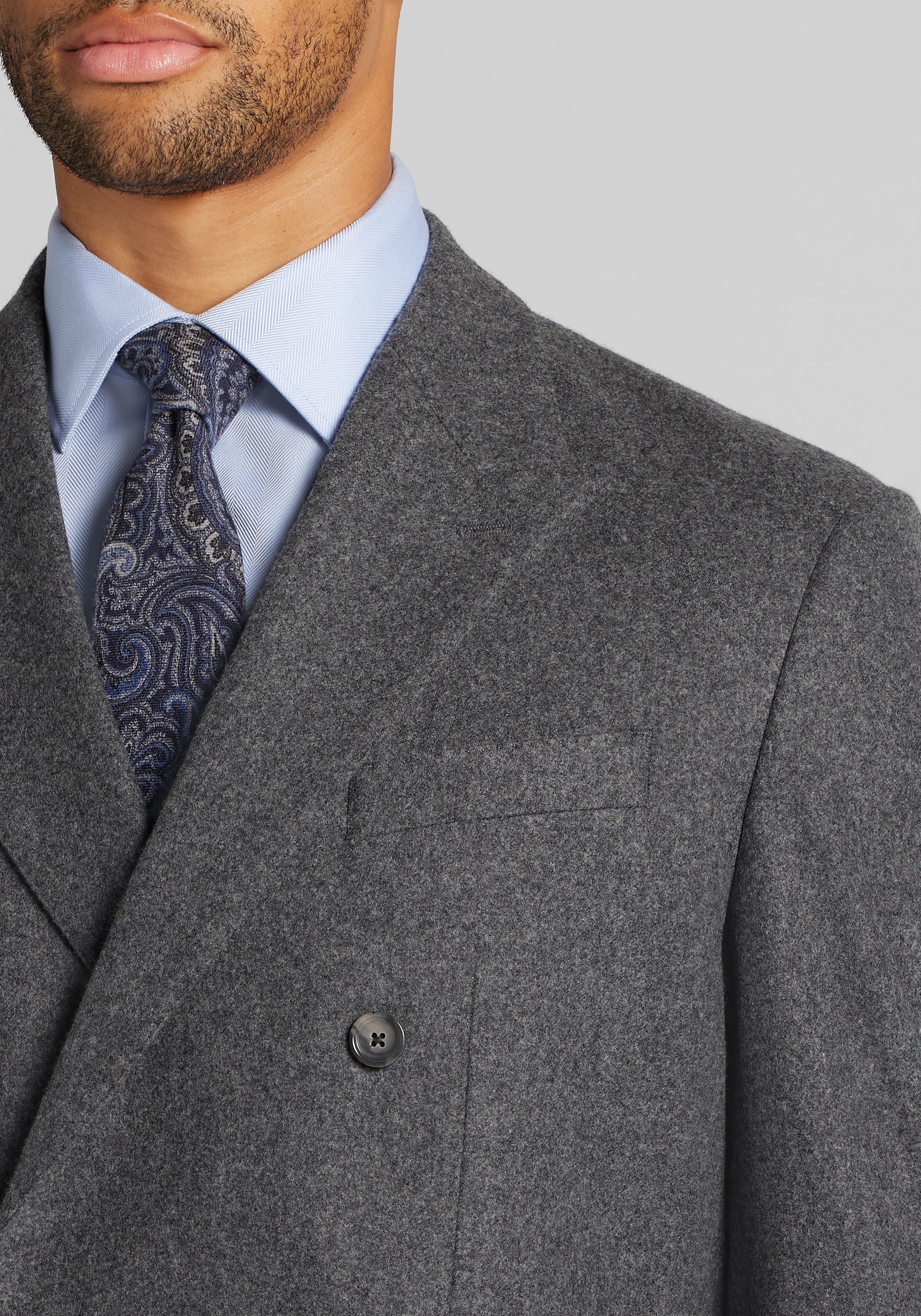 Reserve Collection Tailored Fit Wool Cashmere Double Breasted Sportcoat