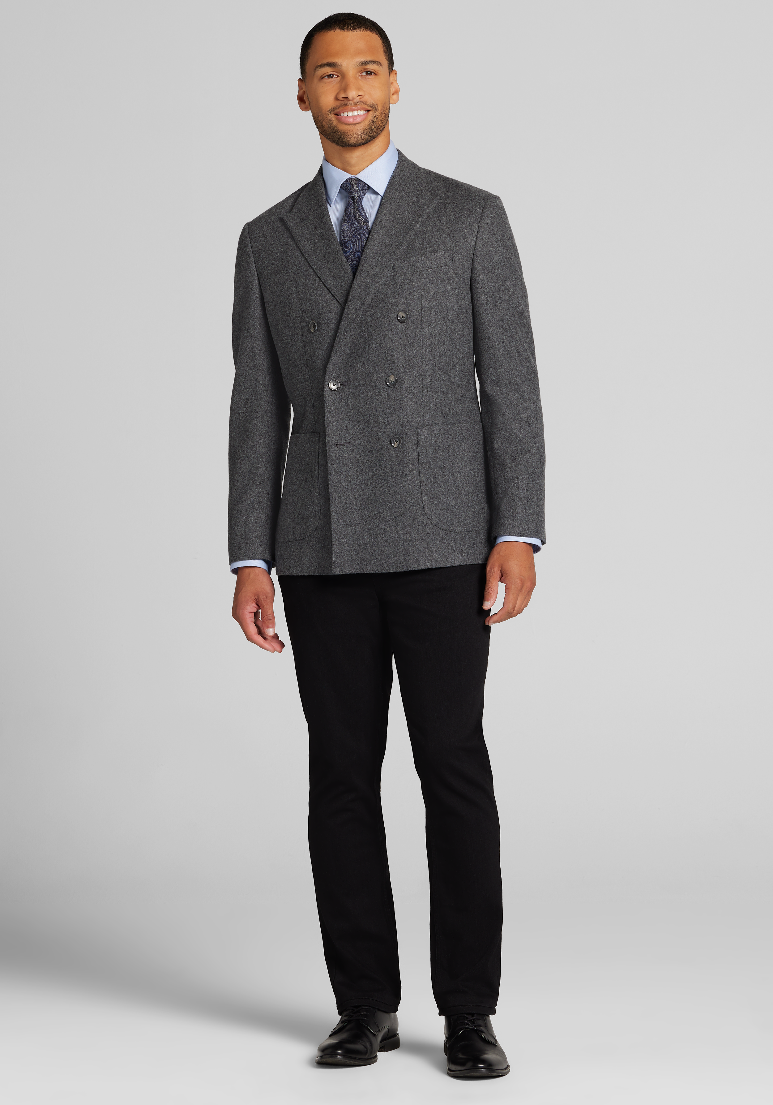 Reserve Collection Tailored Fit Wool Cashmere Double Breasted Sportcoat
