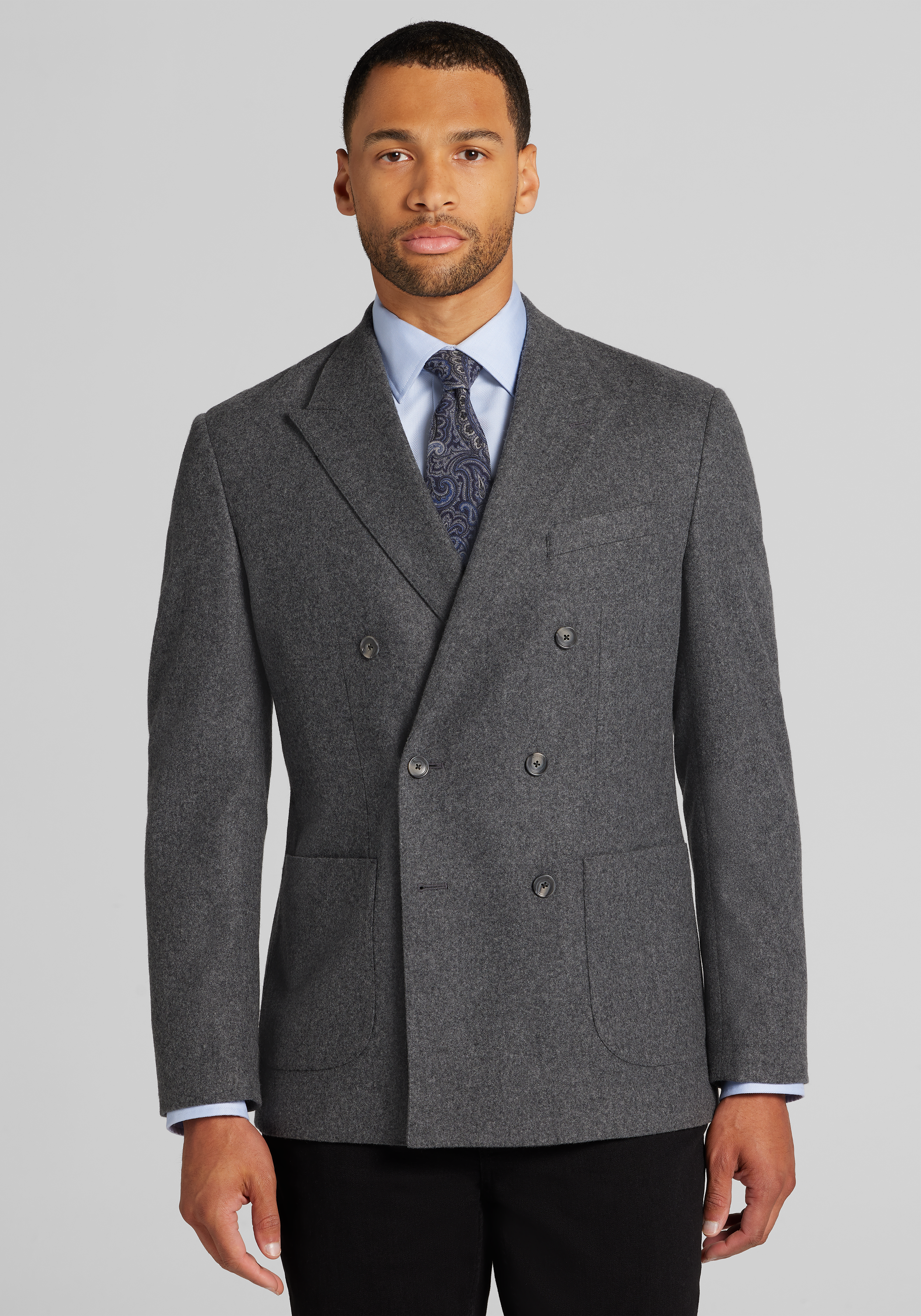 Men's New!, Reserve Collection Tailored Fit Solid Double Breasted Sportcoat - Jos A Bank