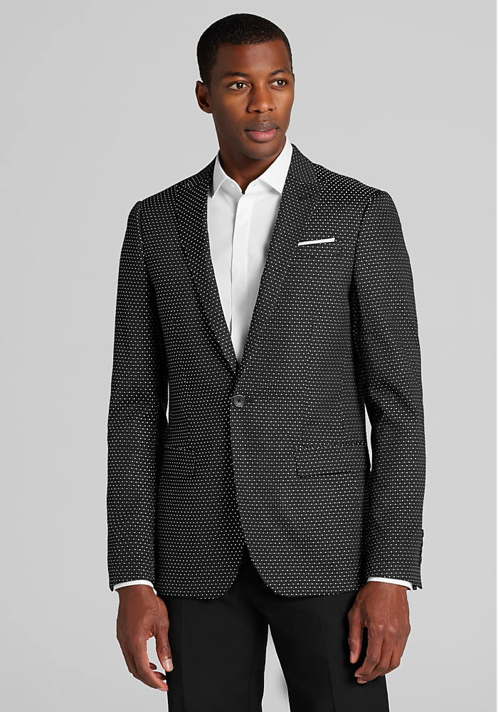 Jos. A. Bank Men's Skinny Fit Polka Dot Dinner Jacket (Black, Limited Sizes)